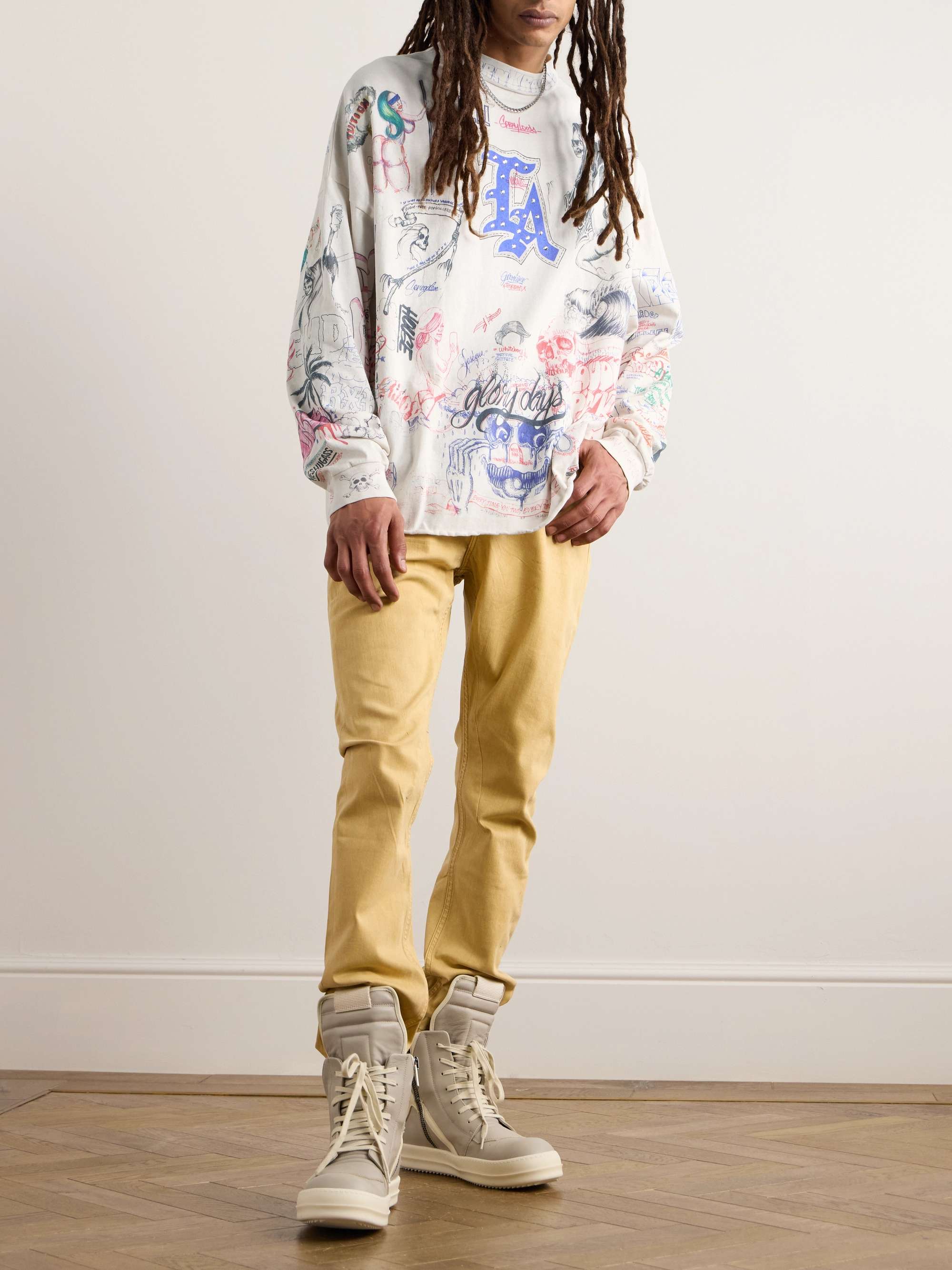 + Born X Raised Embellished Printed Cotton-Jersey Sweater view