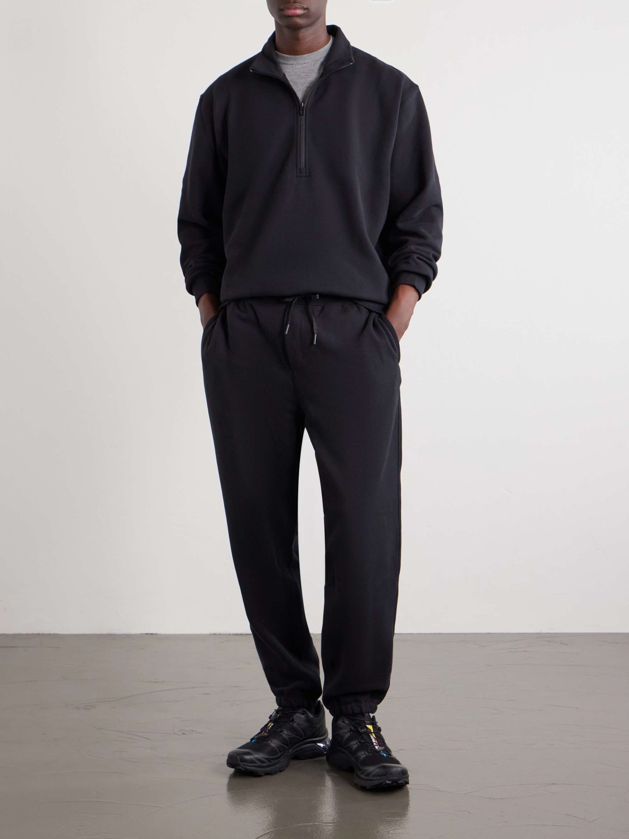 Steady State Cotton-Blend Jersey Half-Zip Sweatshirt view