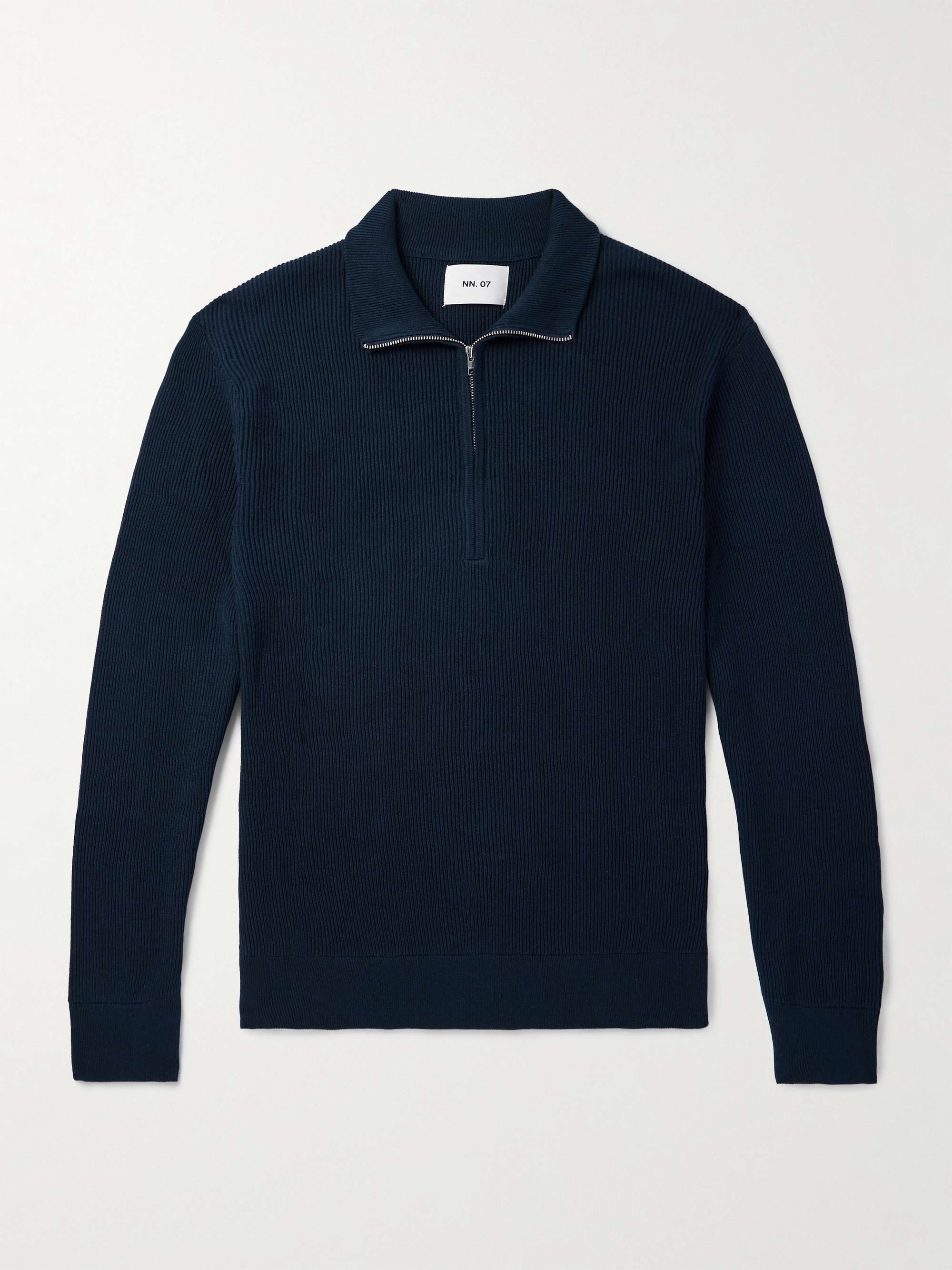 Kevin 6600 Ribbed Organic Cotton Half-Zip Sweater view