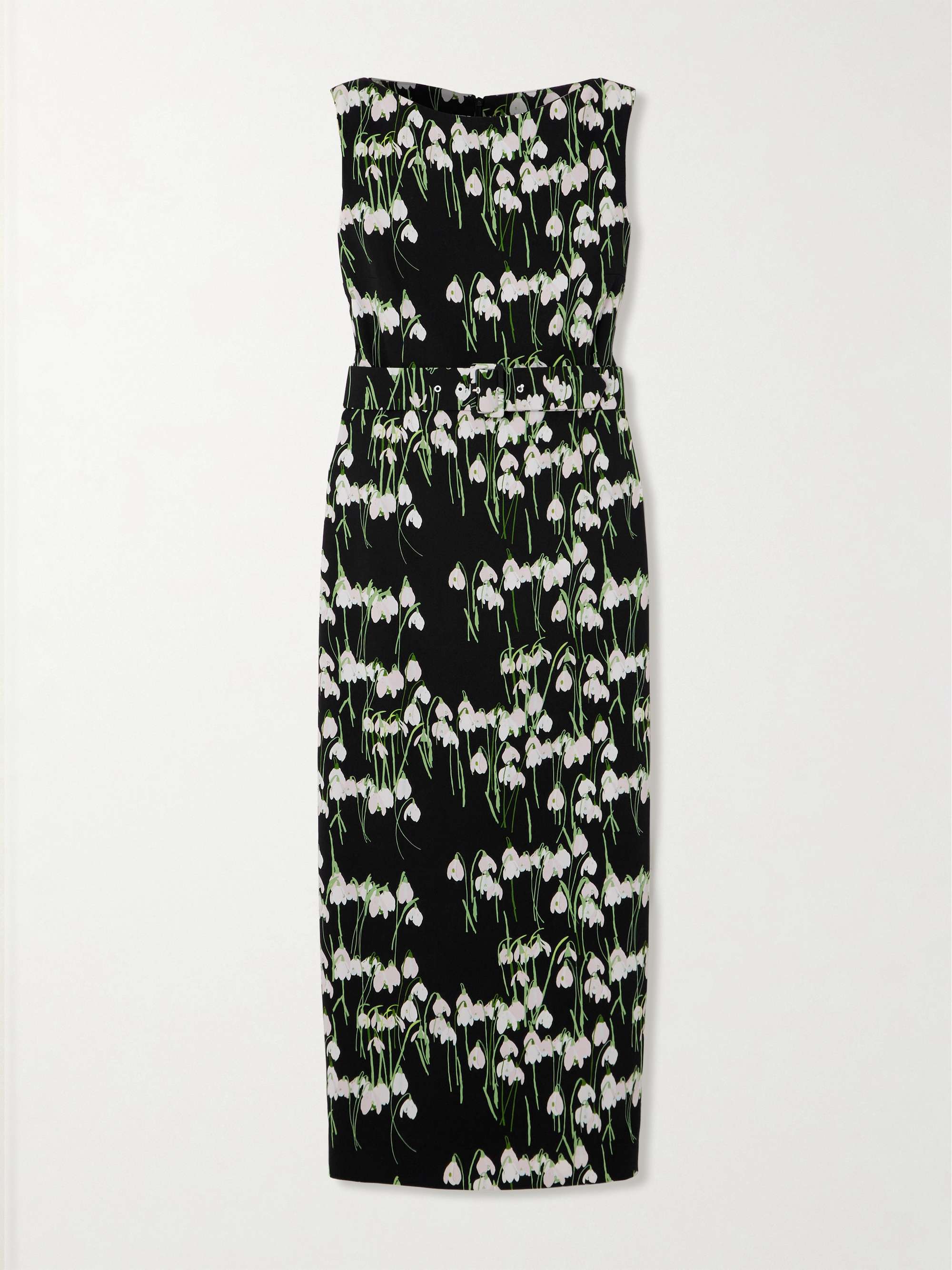 Lucille belted floral-print crepe midi dress view