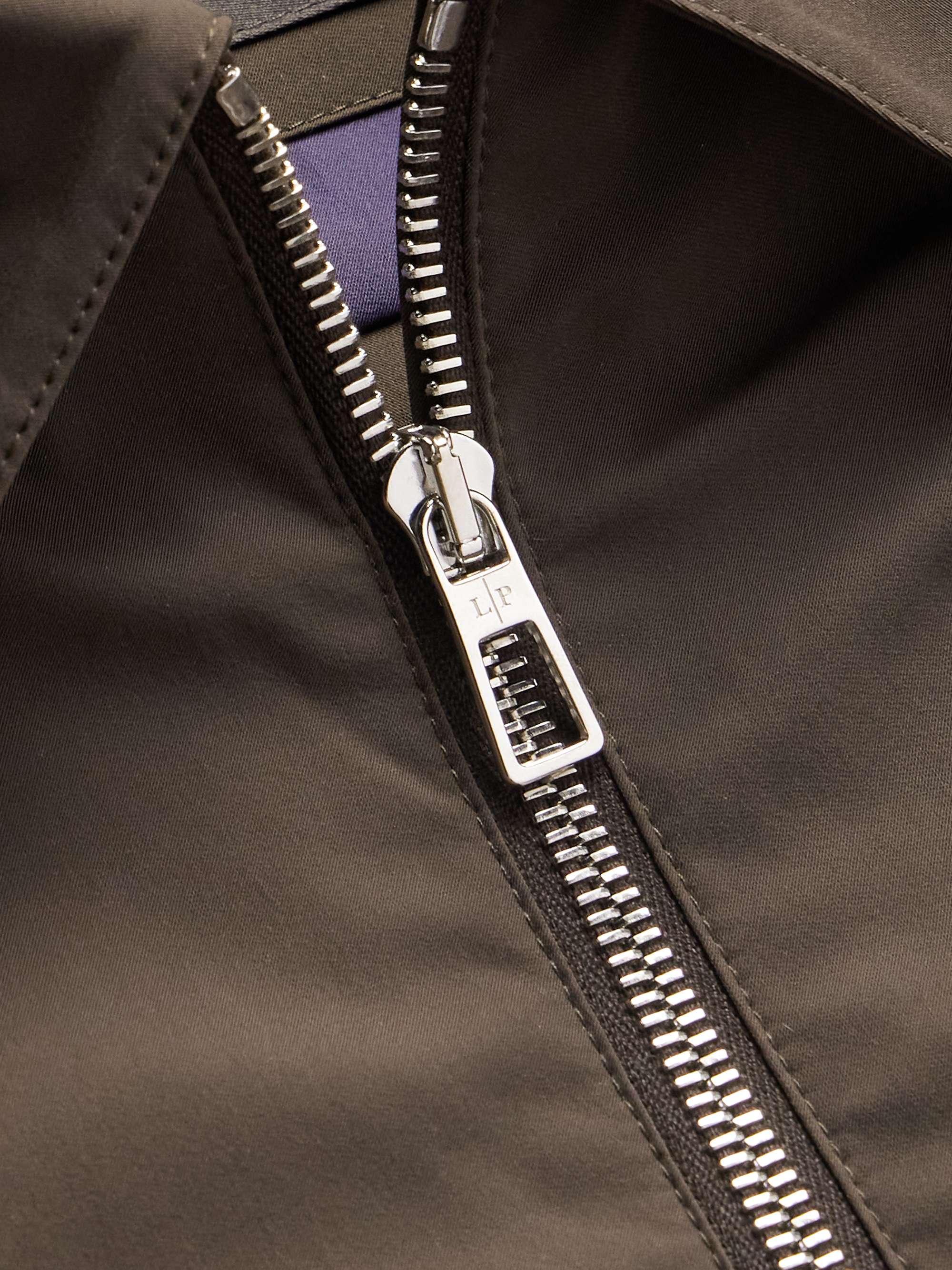 Maurin Leather-Trimmed Tech-Shell Blouson Jacket view