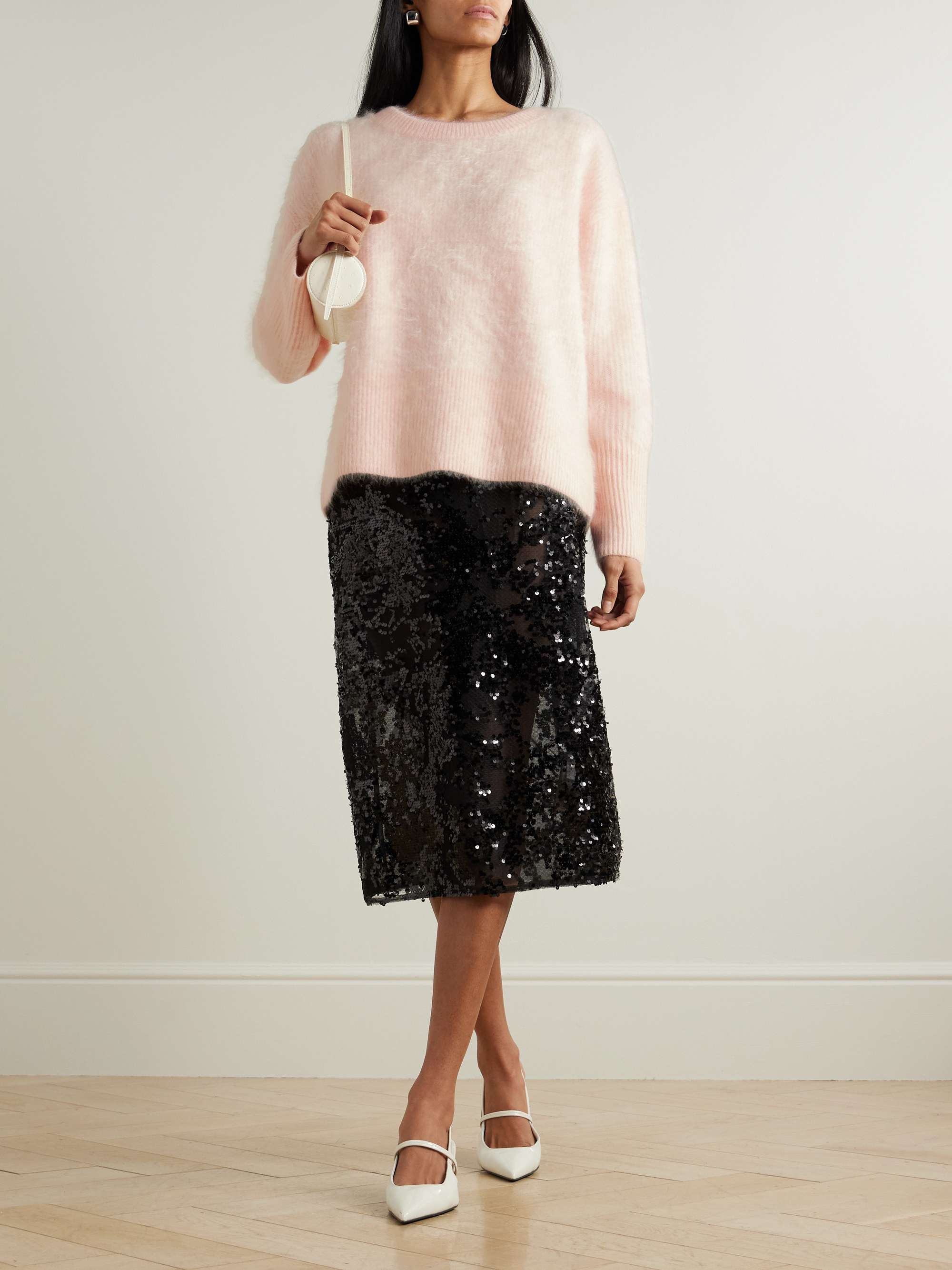 Loom brushed cashmere-blend sweater view