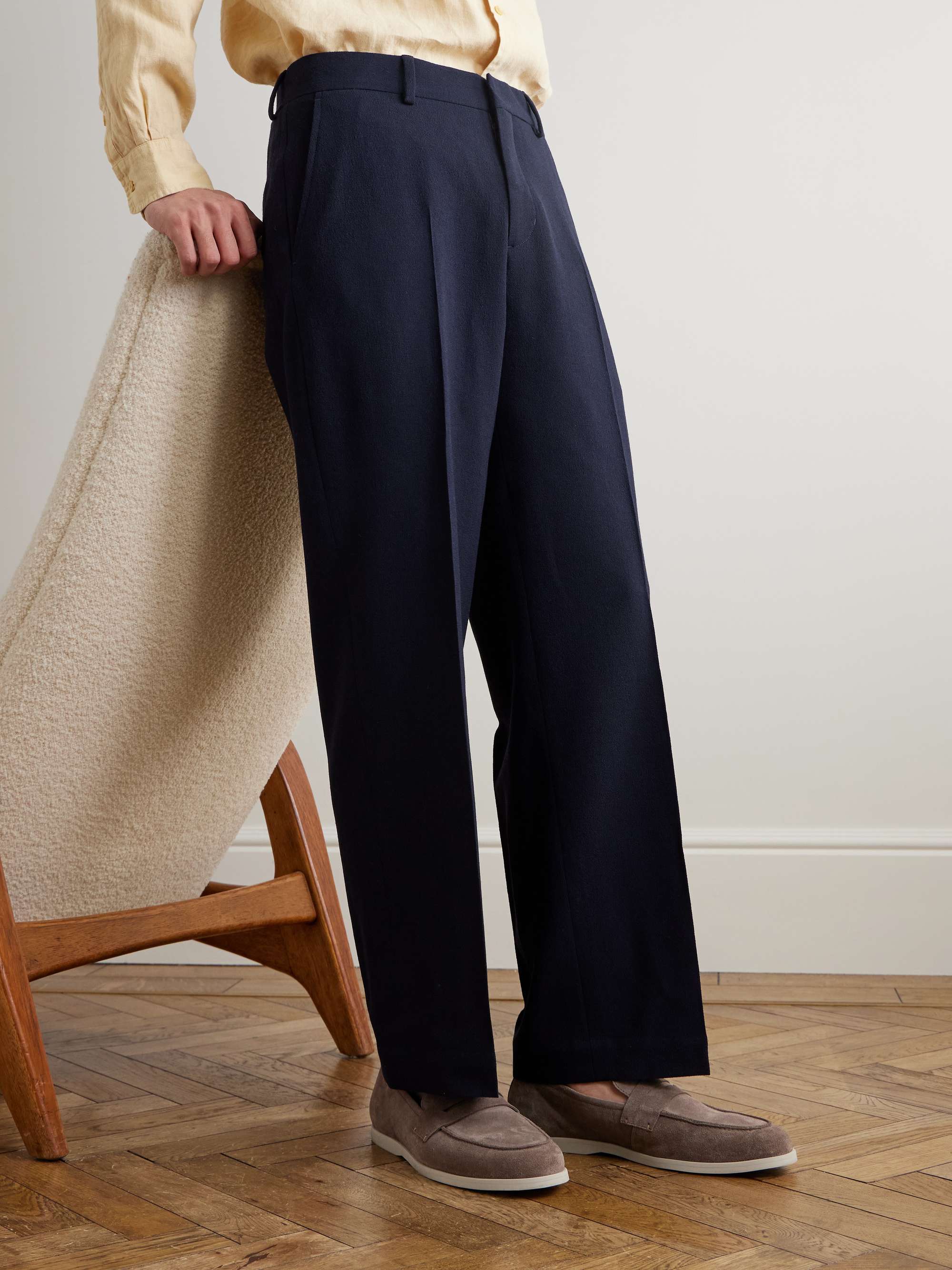 Arthur Wide-Leg Wool-Crepe Trousers view
