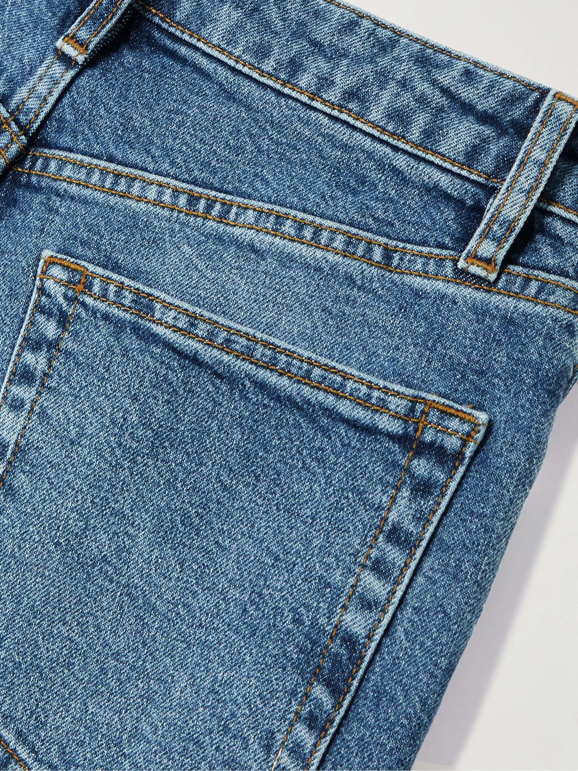 The Ruler Crop frayed high-rise slim-leg jeans view