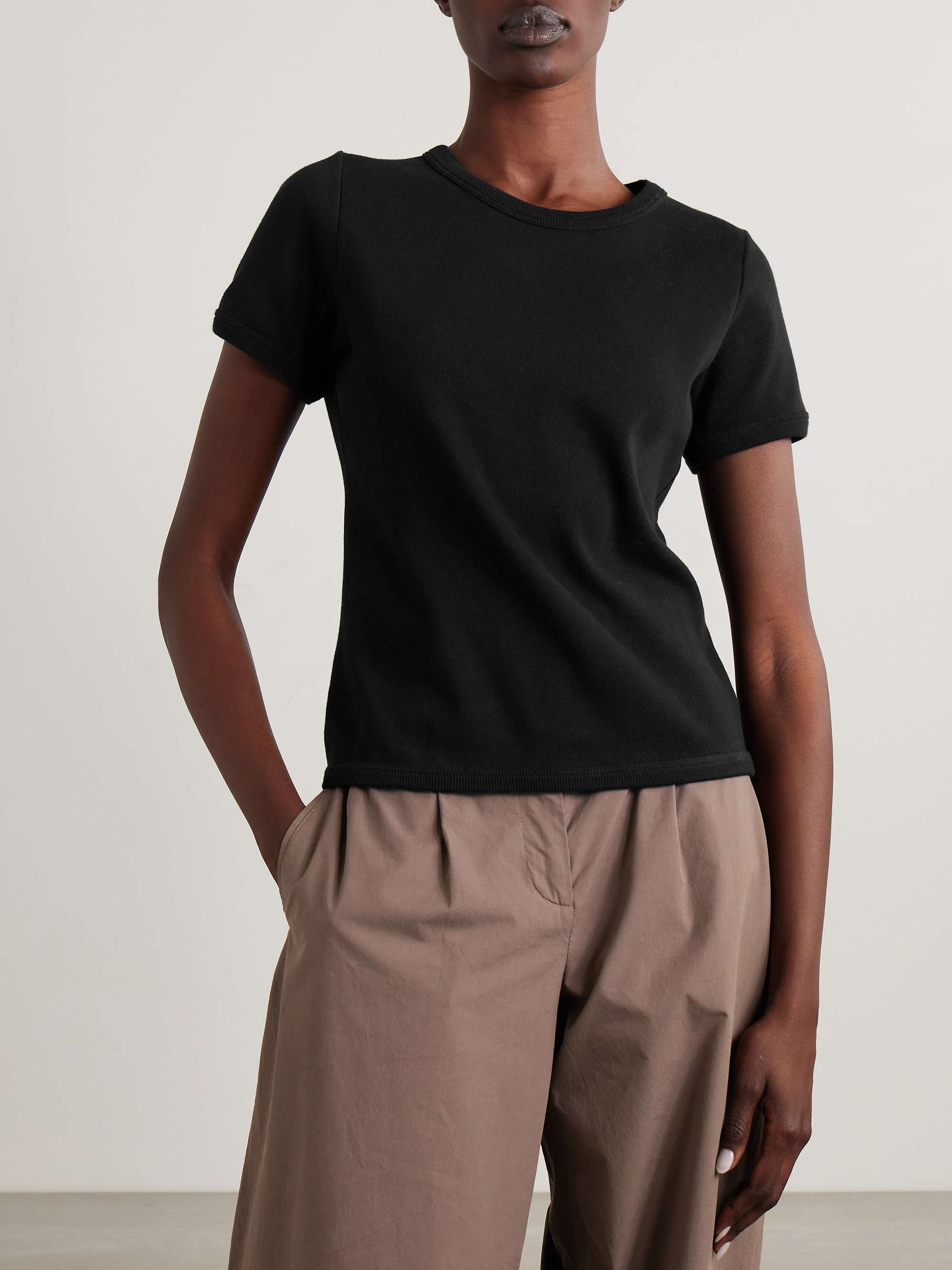 Torya ribbed cotton-jersey T-shirt view