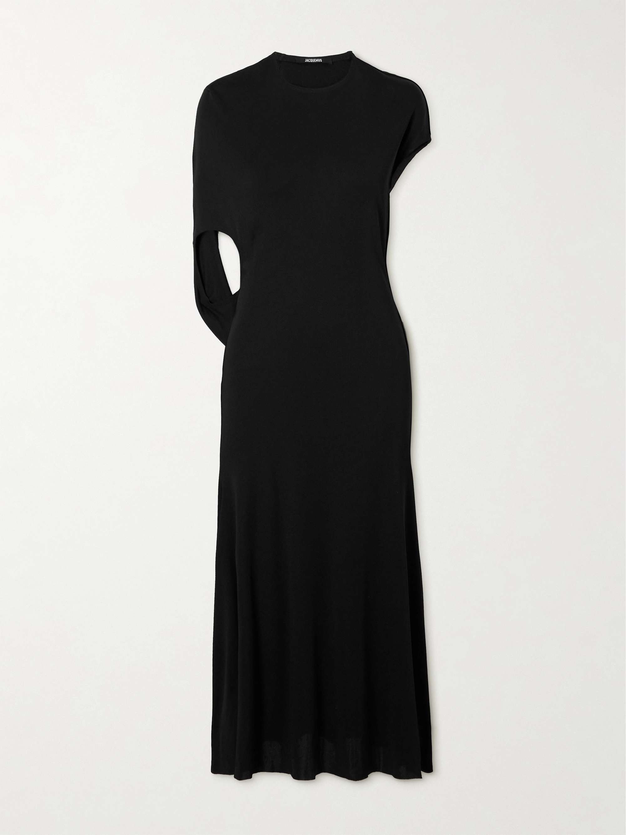 Salerno asymmetric open-back stretch-jersey midi dress view