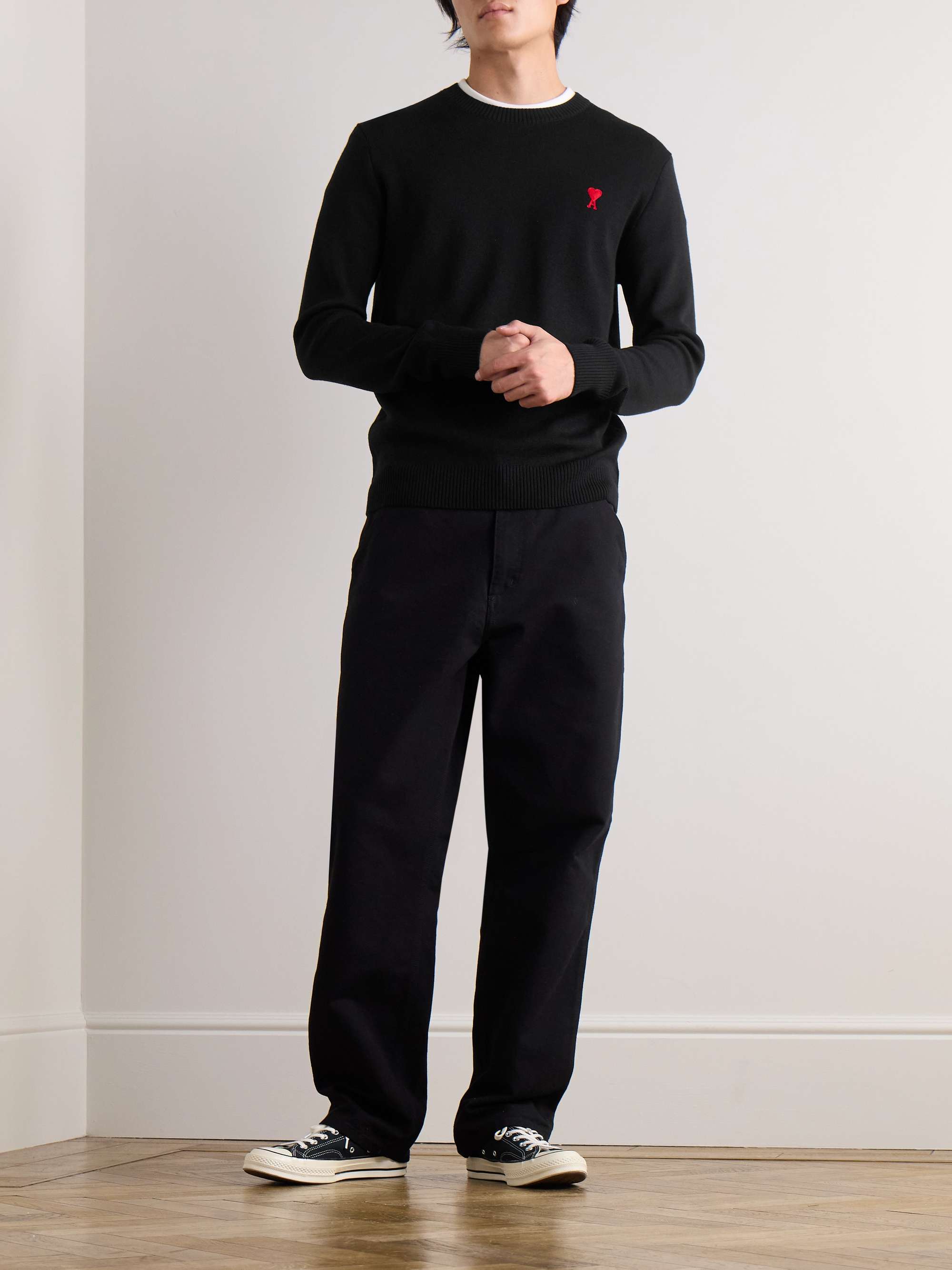 ADC Logo-Embroidered Merino Wool Sweater view