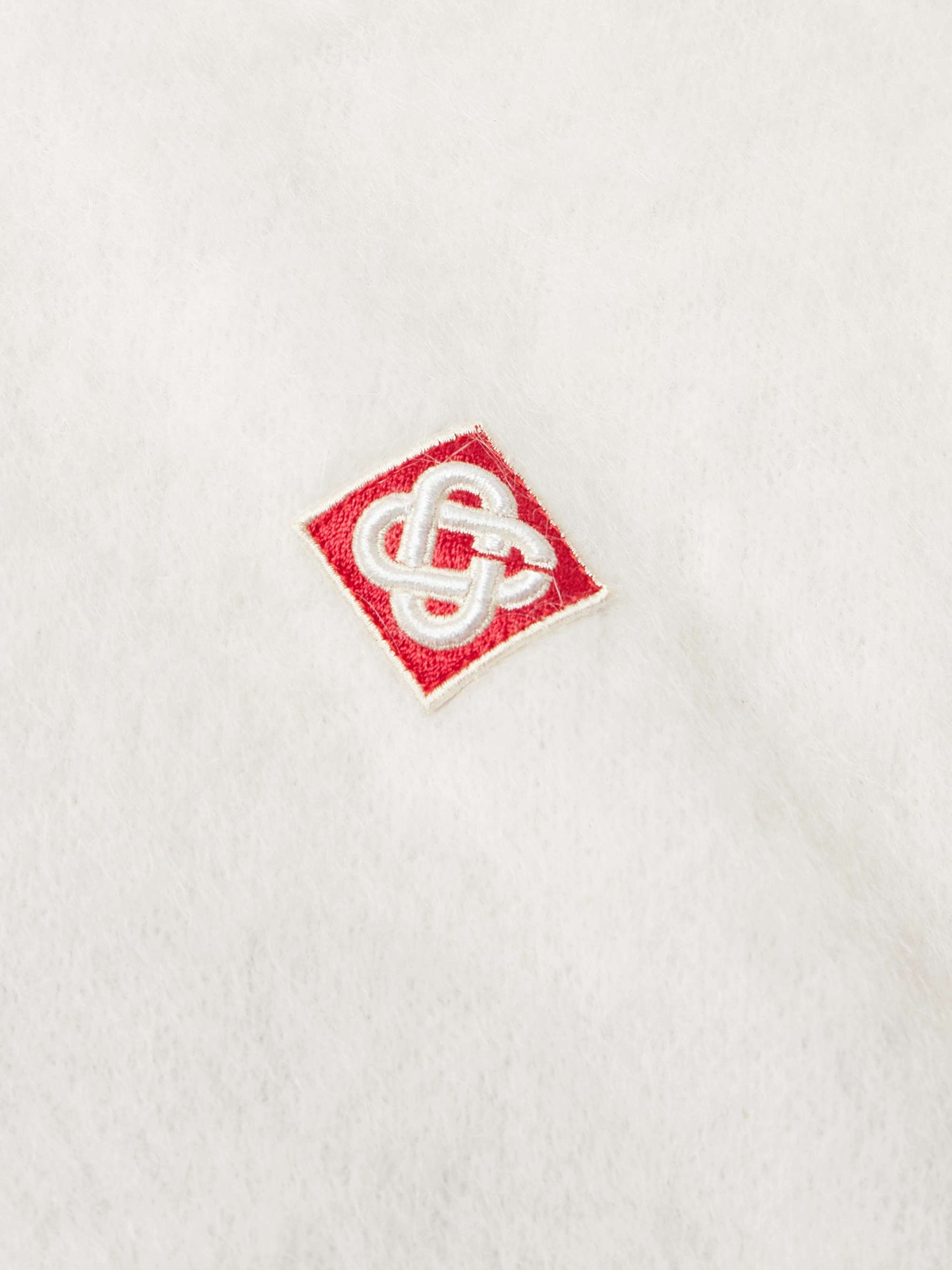 Logo-Appliquéd Dip-Dyed Brushed-Knit Sweater view