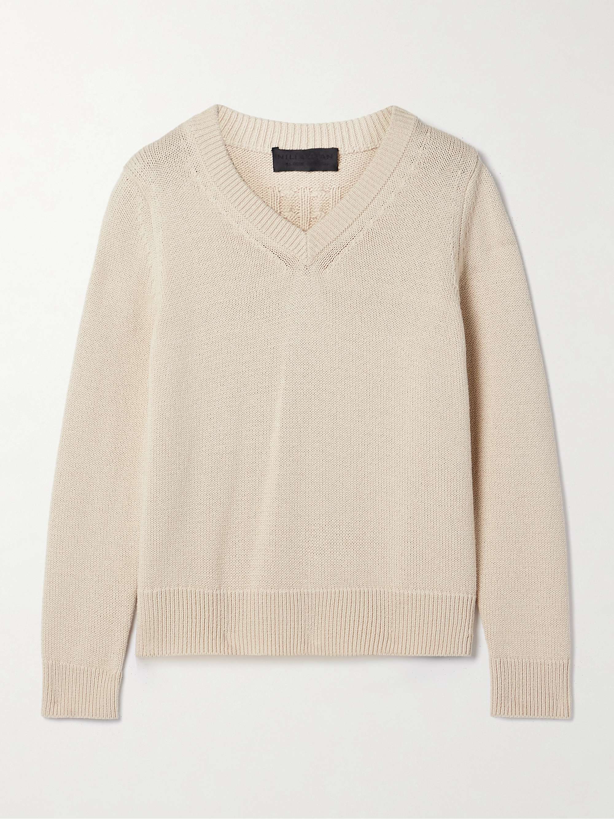 Priya cotton and silk-blend sweater view