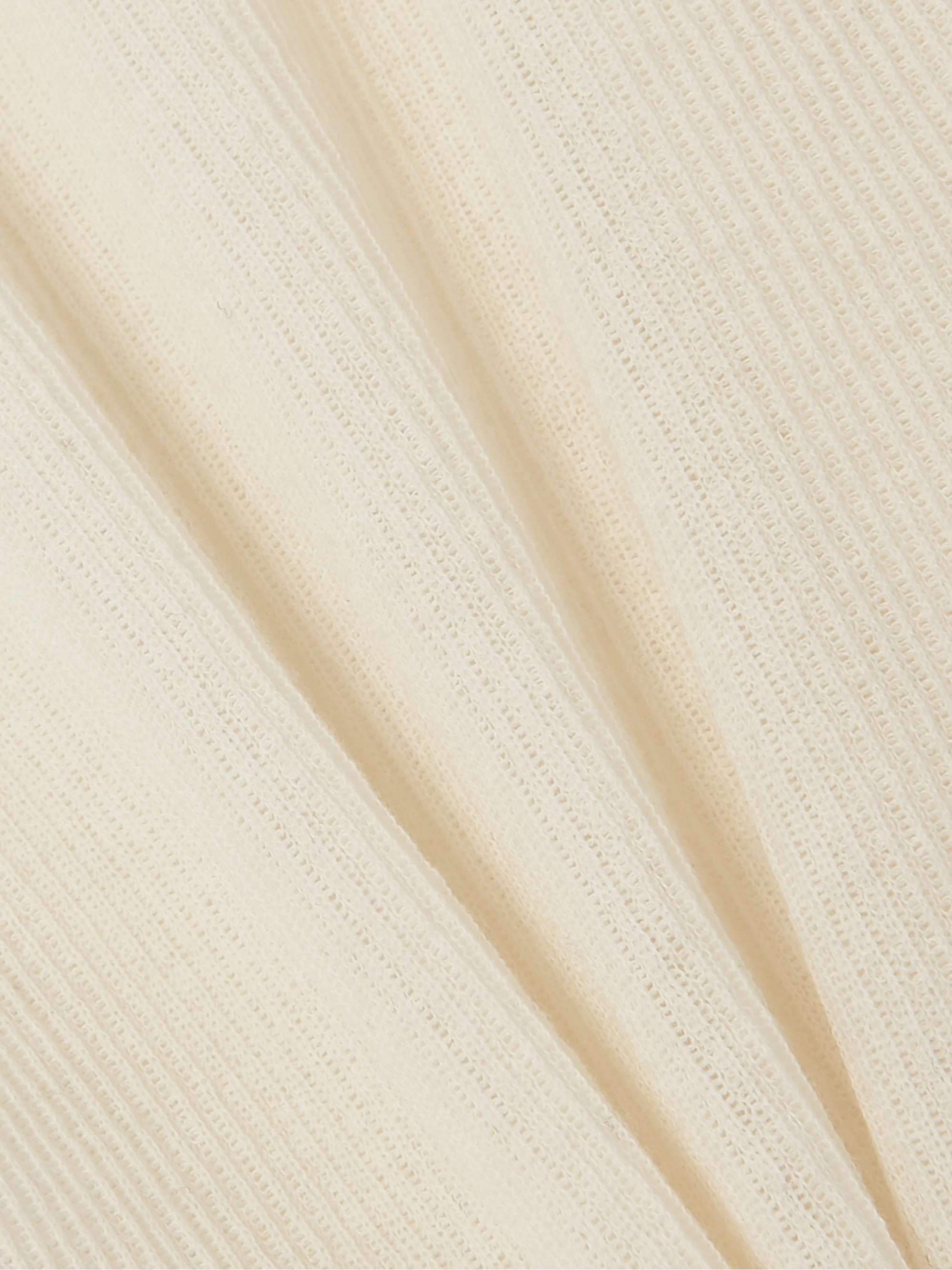 Ribbed cotton-blend top view
