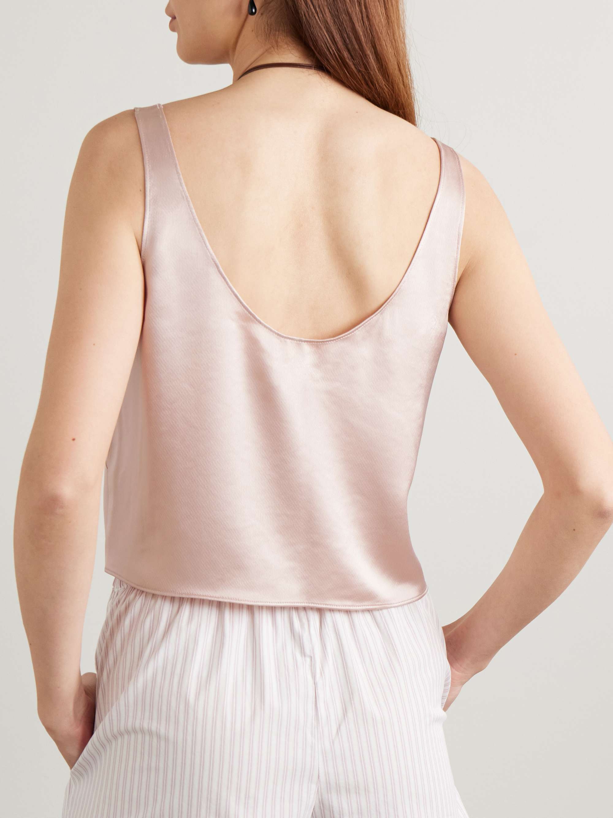 Barb Scoop washed-satin tank view