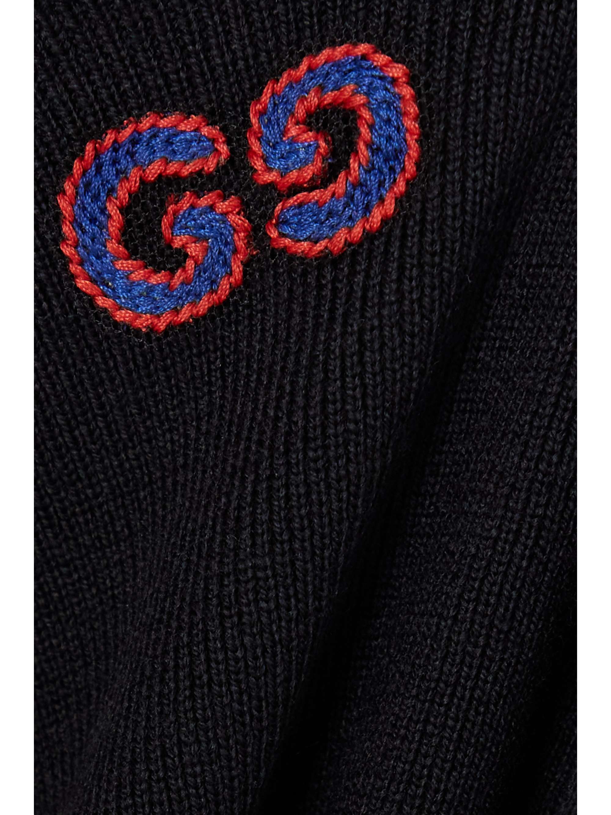 Embroidered wool-blend turtleneck sweater view