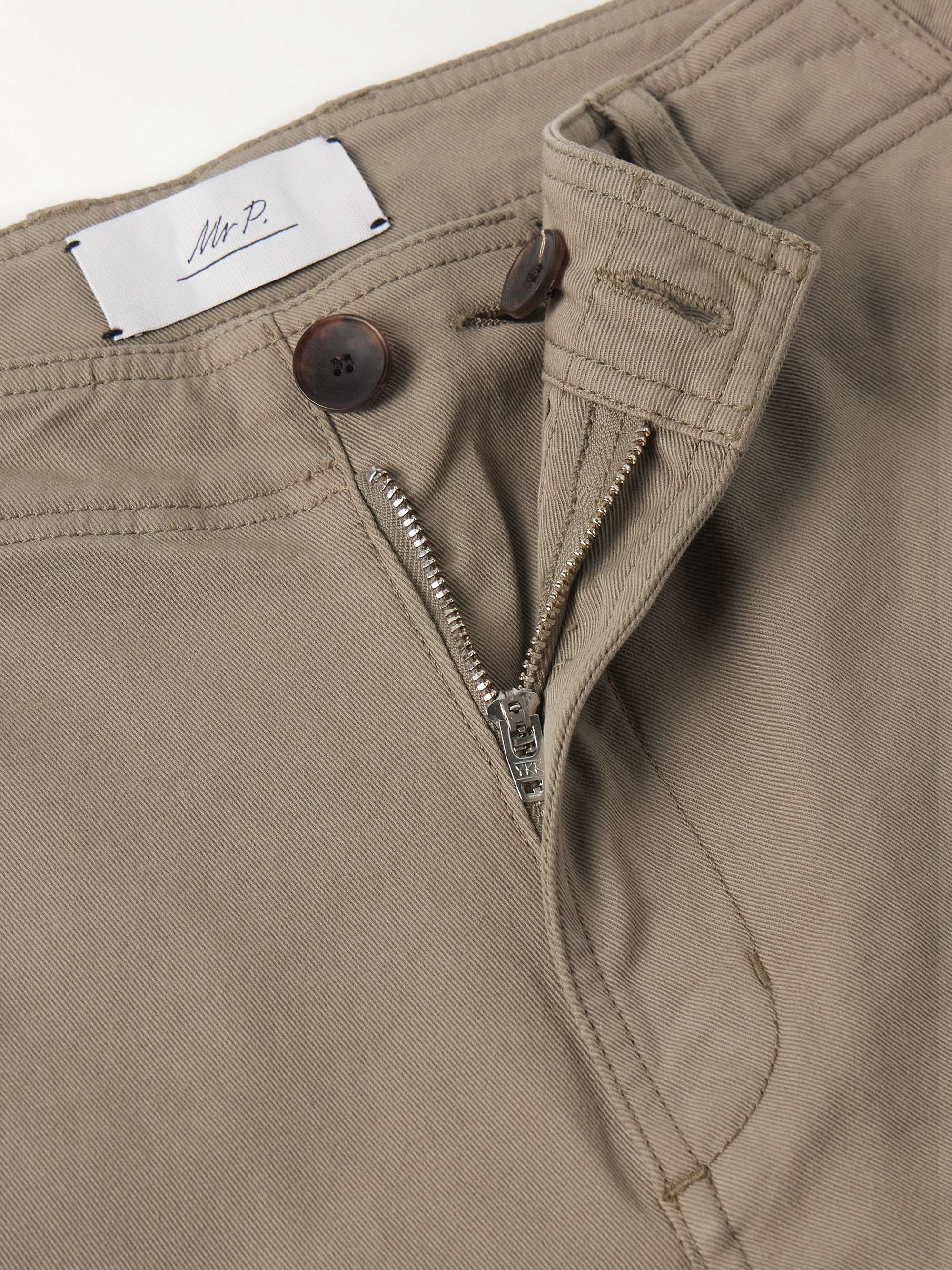 Samuel Straight-Leg Cotton-Blend Twill Trousers view