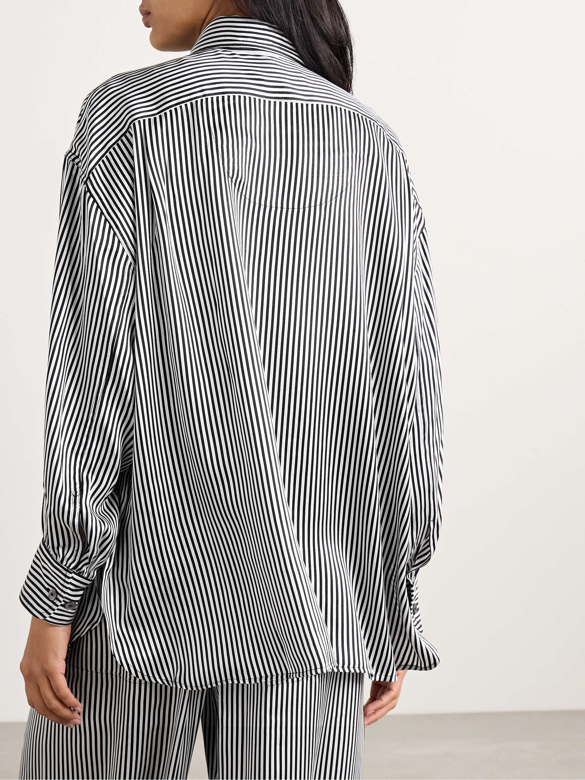 Kappa striped silk-satin shirt view