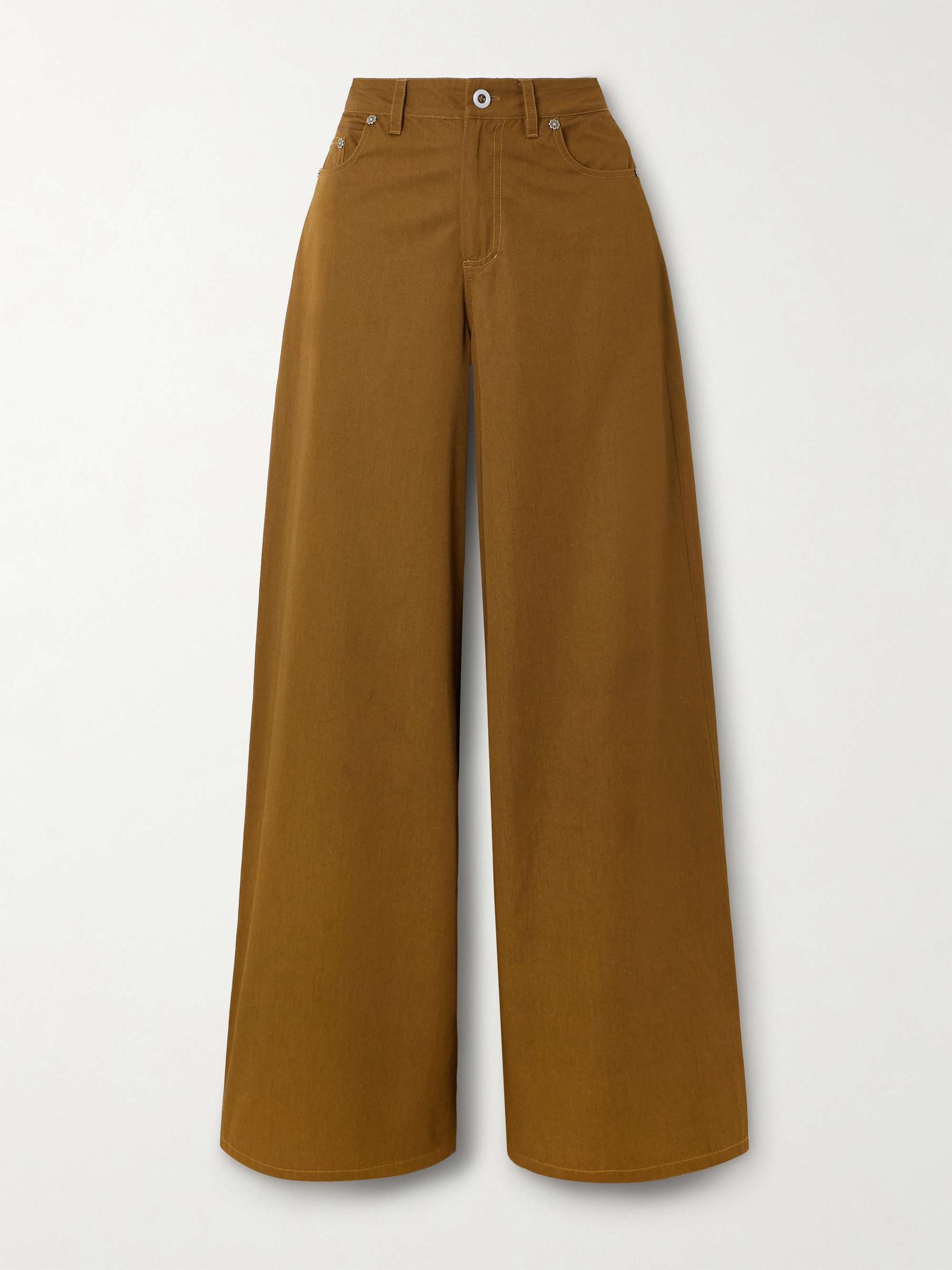 Nadia silk-twill wide-leg pants view