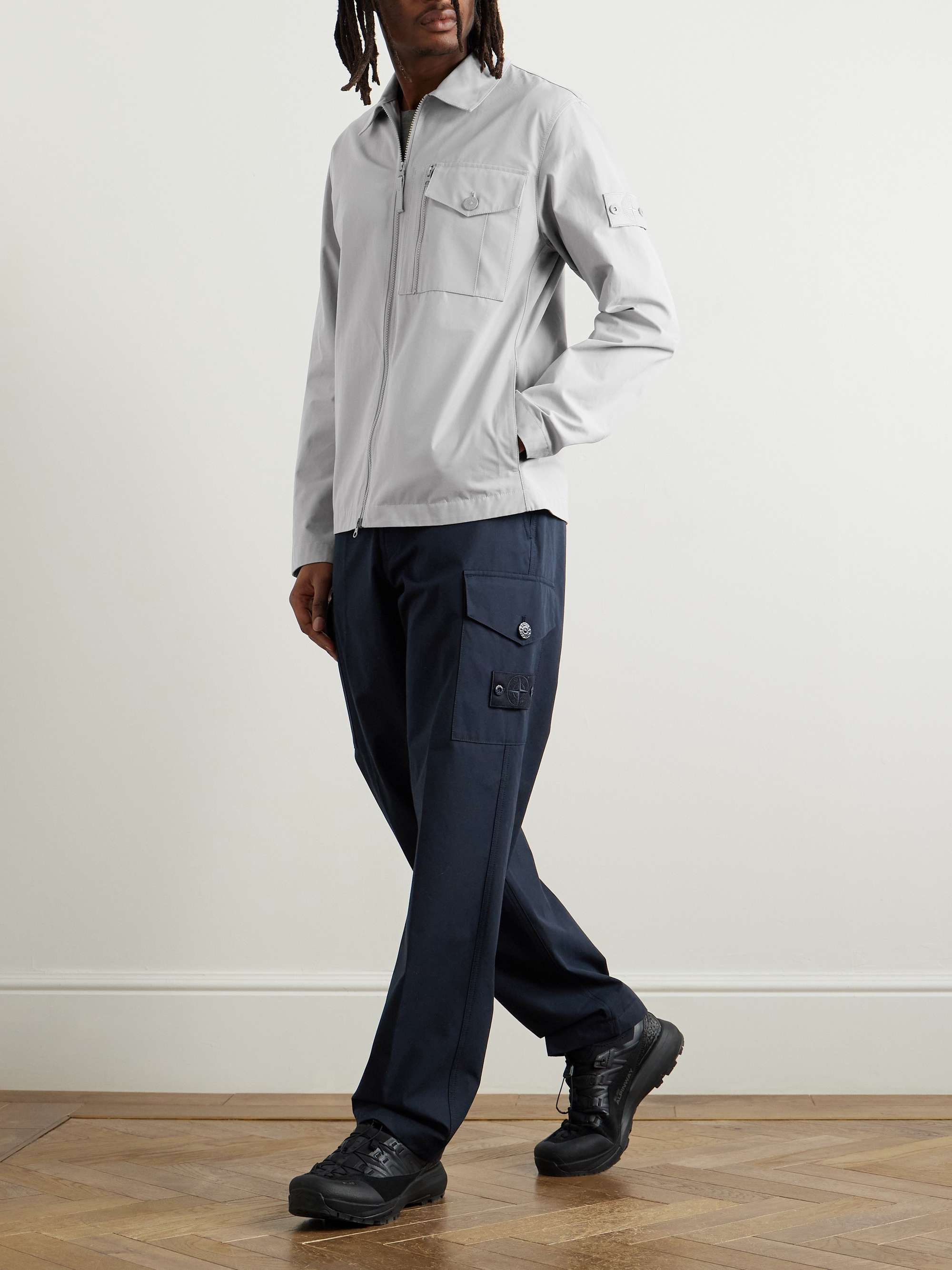 Ghost Straight-Leg Organic Cotton-Canvas Trousers view