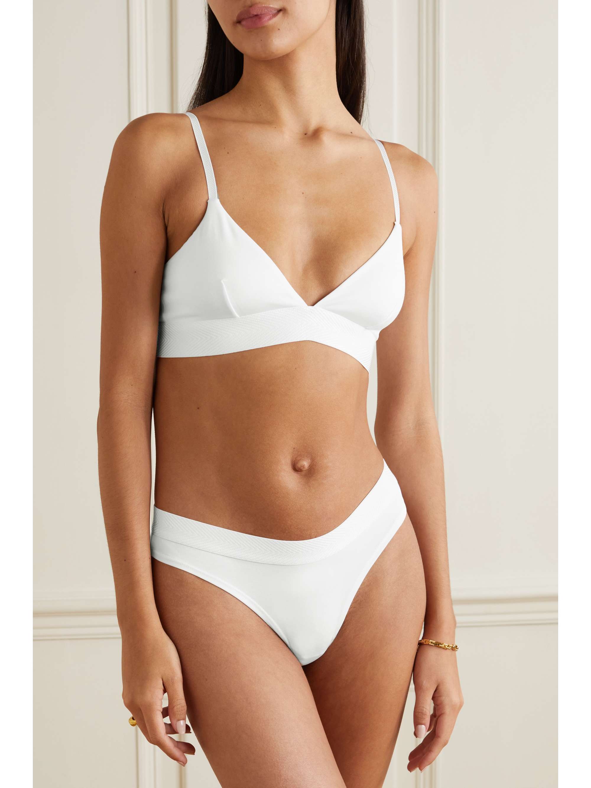 + NET SUSTAIN stretch-TENCEL Lyocell soft-cup triangle bra view