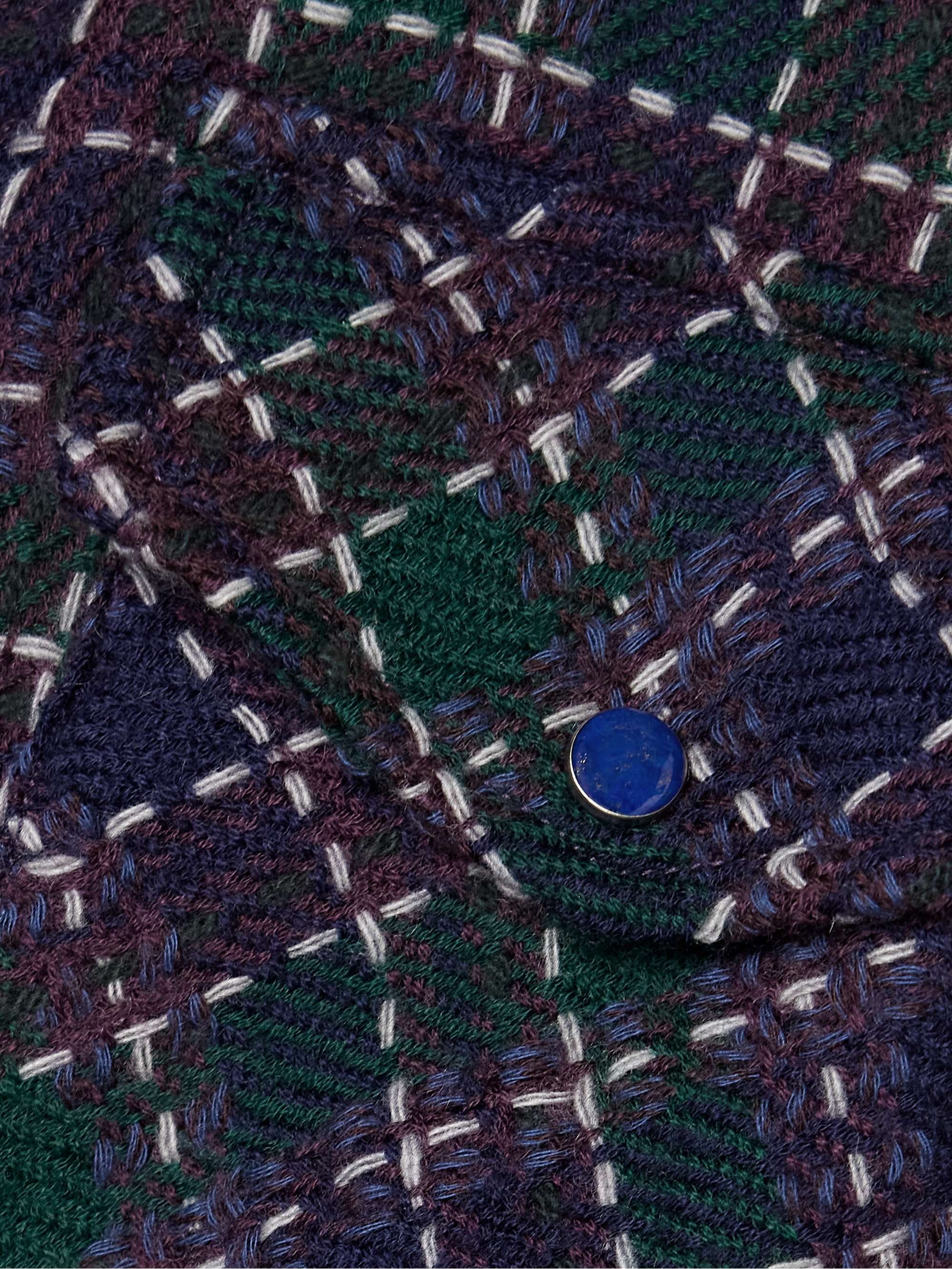 Checked cashmere shirt view