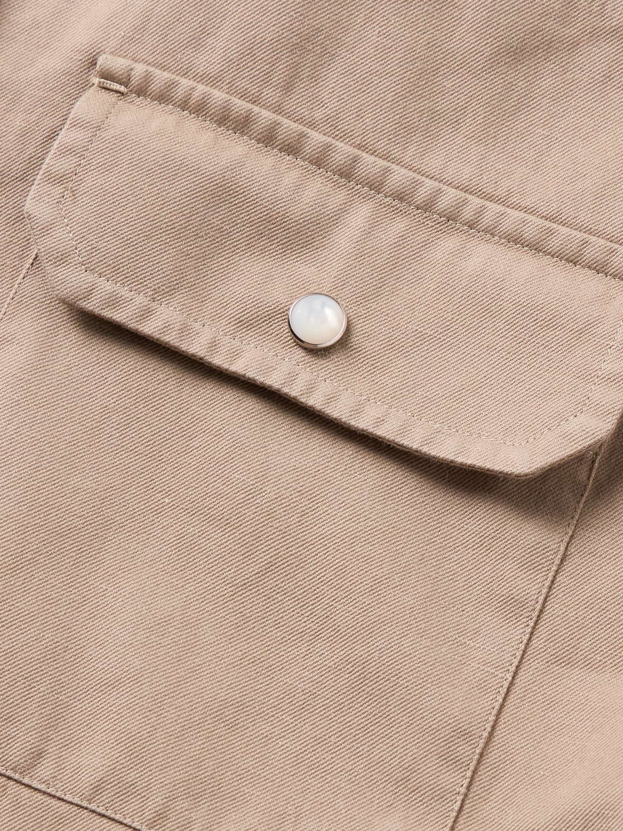 Slim-Fit Cotton and Linen-Blend Shirt view