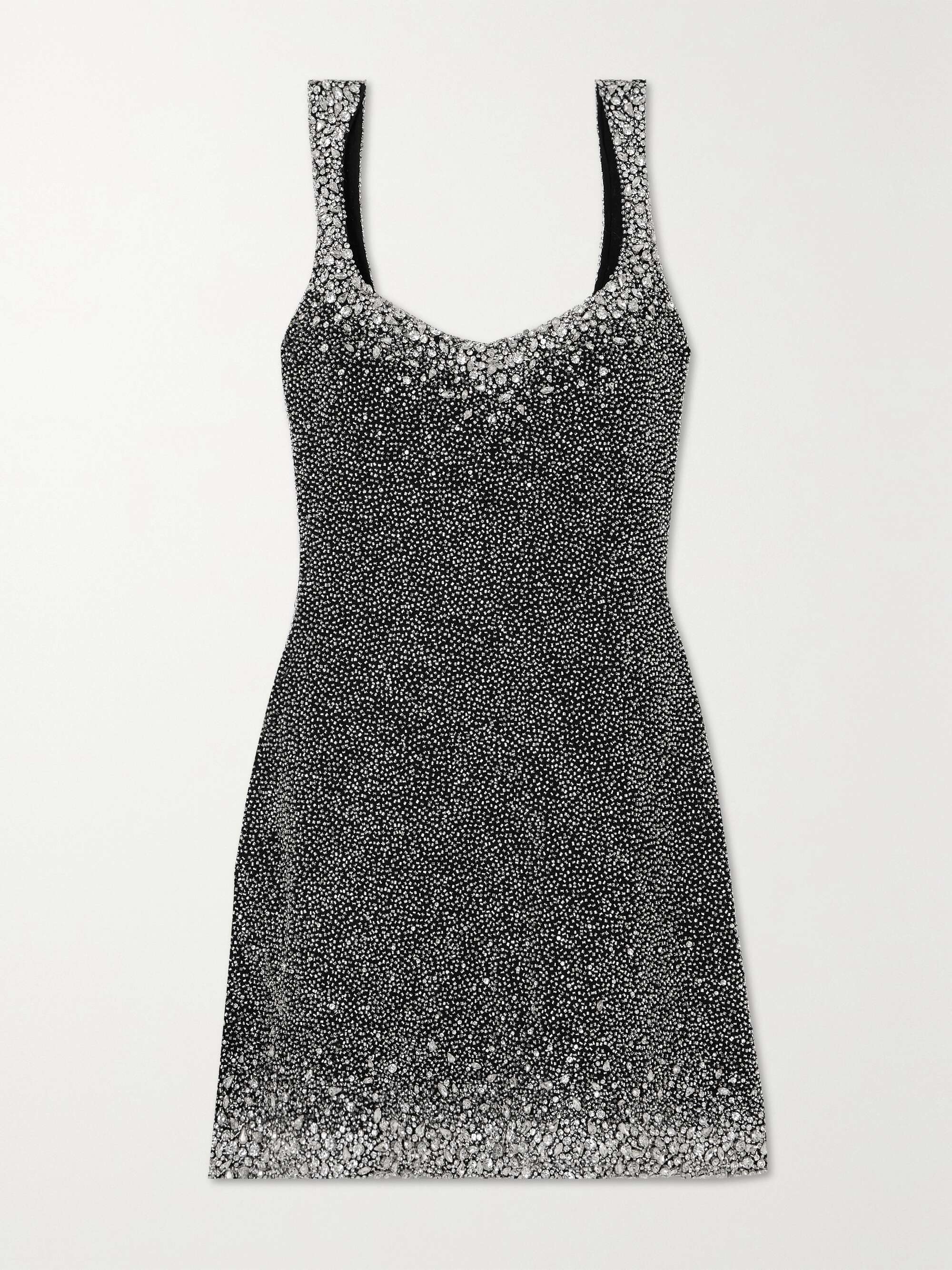 Embellished stretch-mesh mini dress view