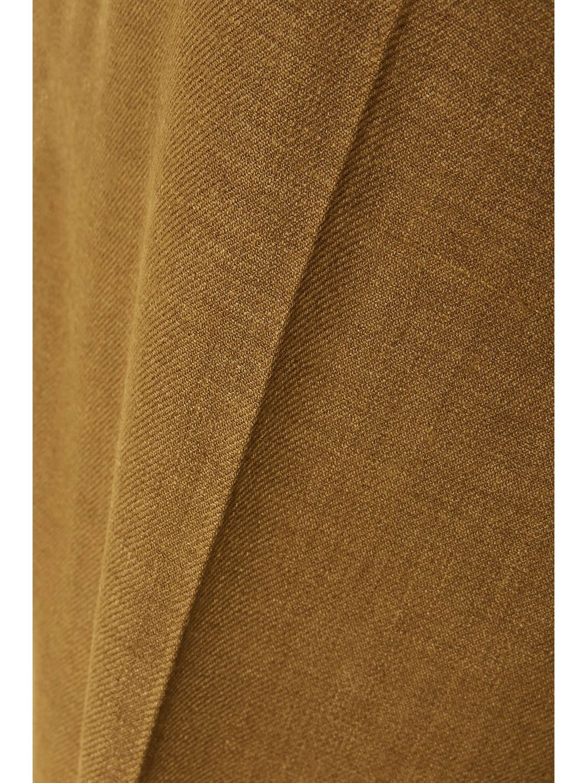 Cropped linen and wool-blend tapered pants view