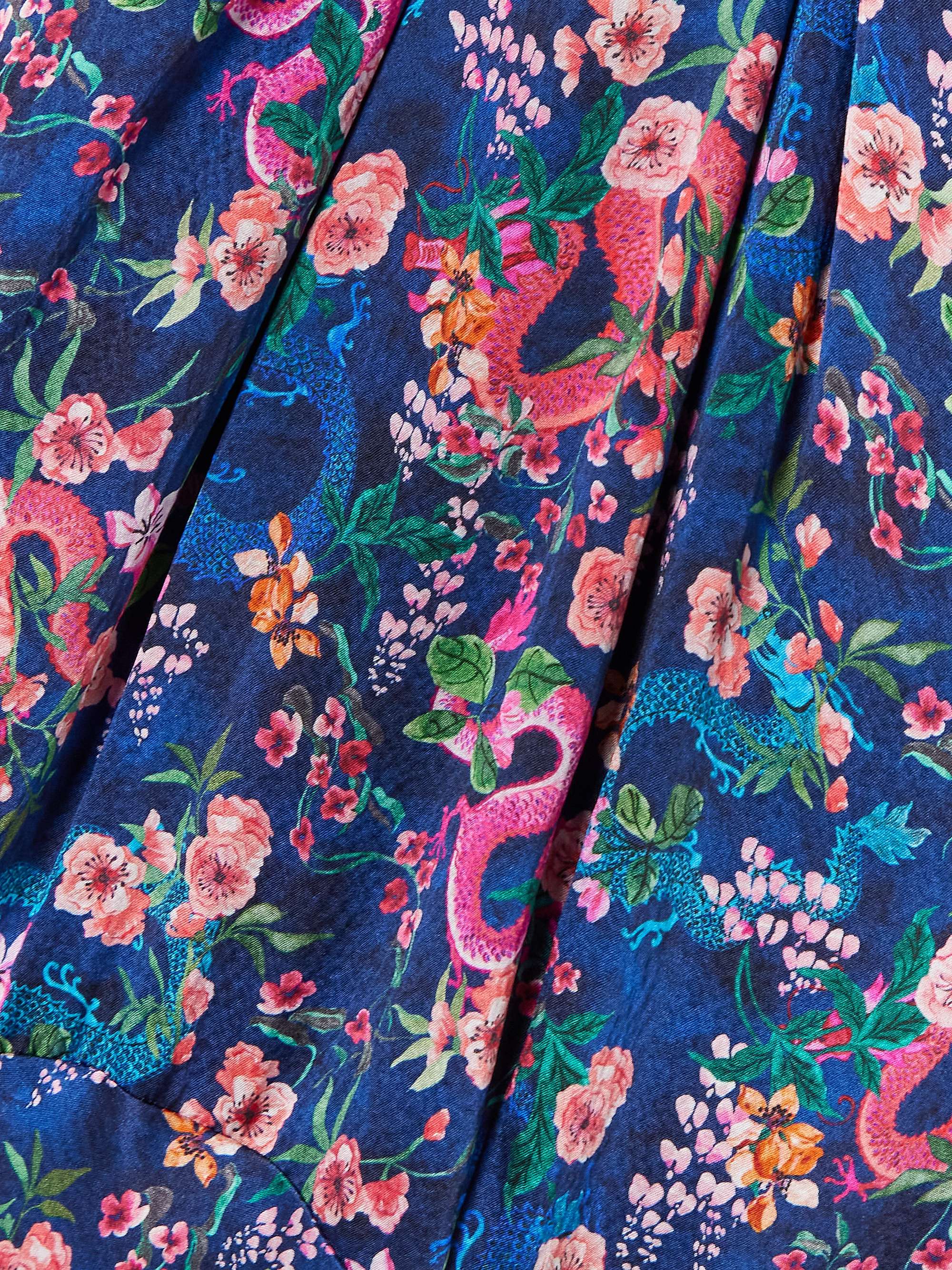 Michelle open-back floral-print silk-satin maxi dress view