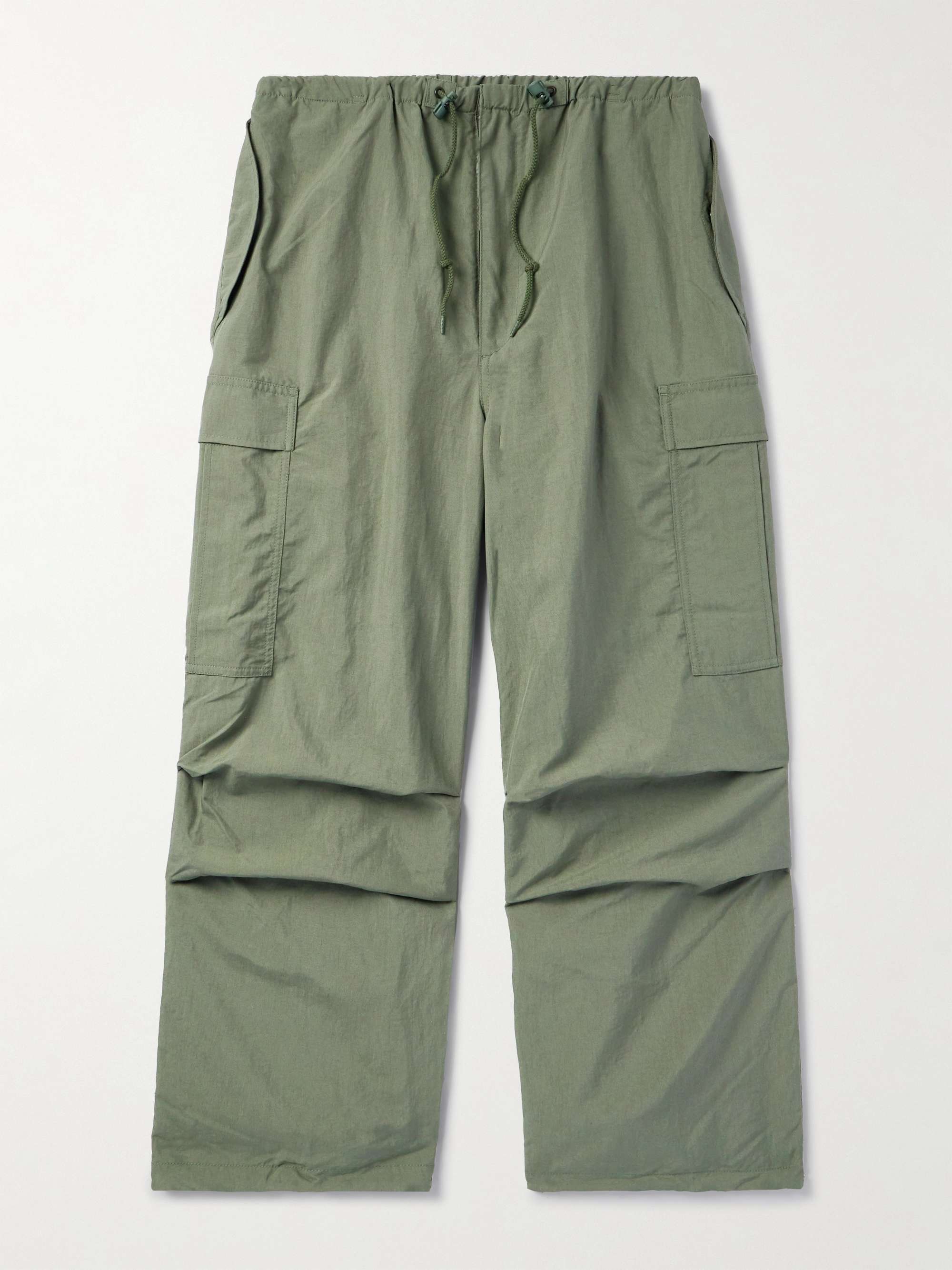 Straight-Leg Nylon Cargo Trousers view