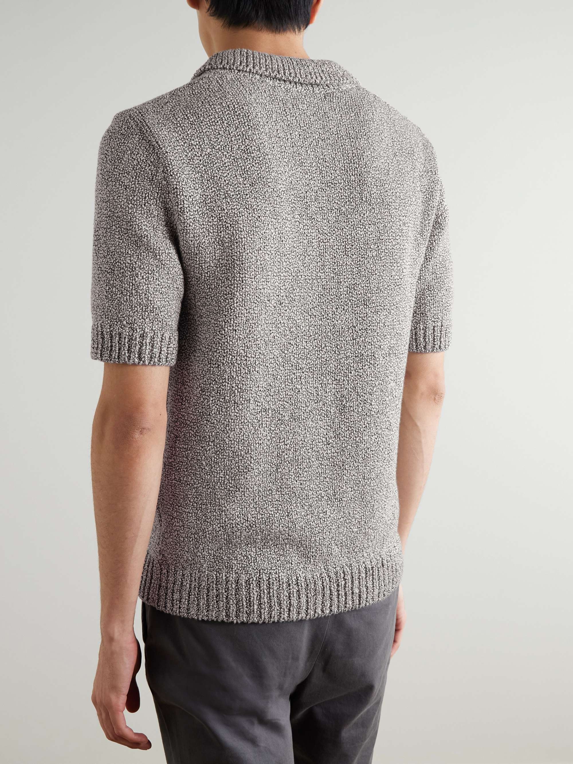 Organic Cotton-Bouclé Polo Shirt view