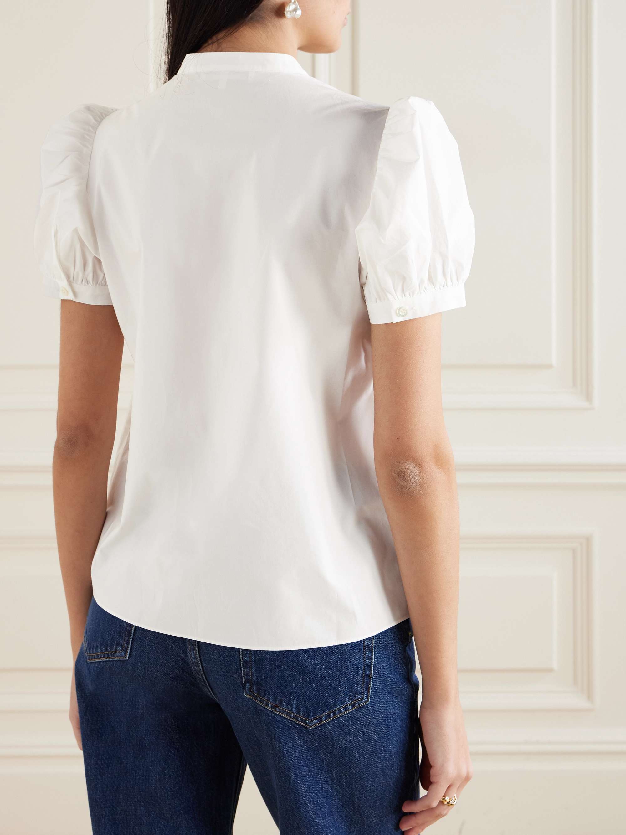 The Gathered organic cotton-poplin shirt view