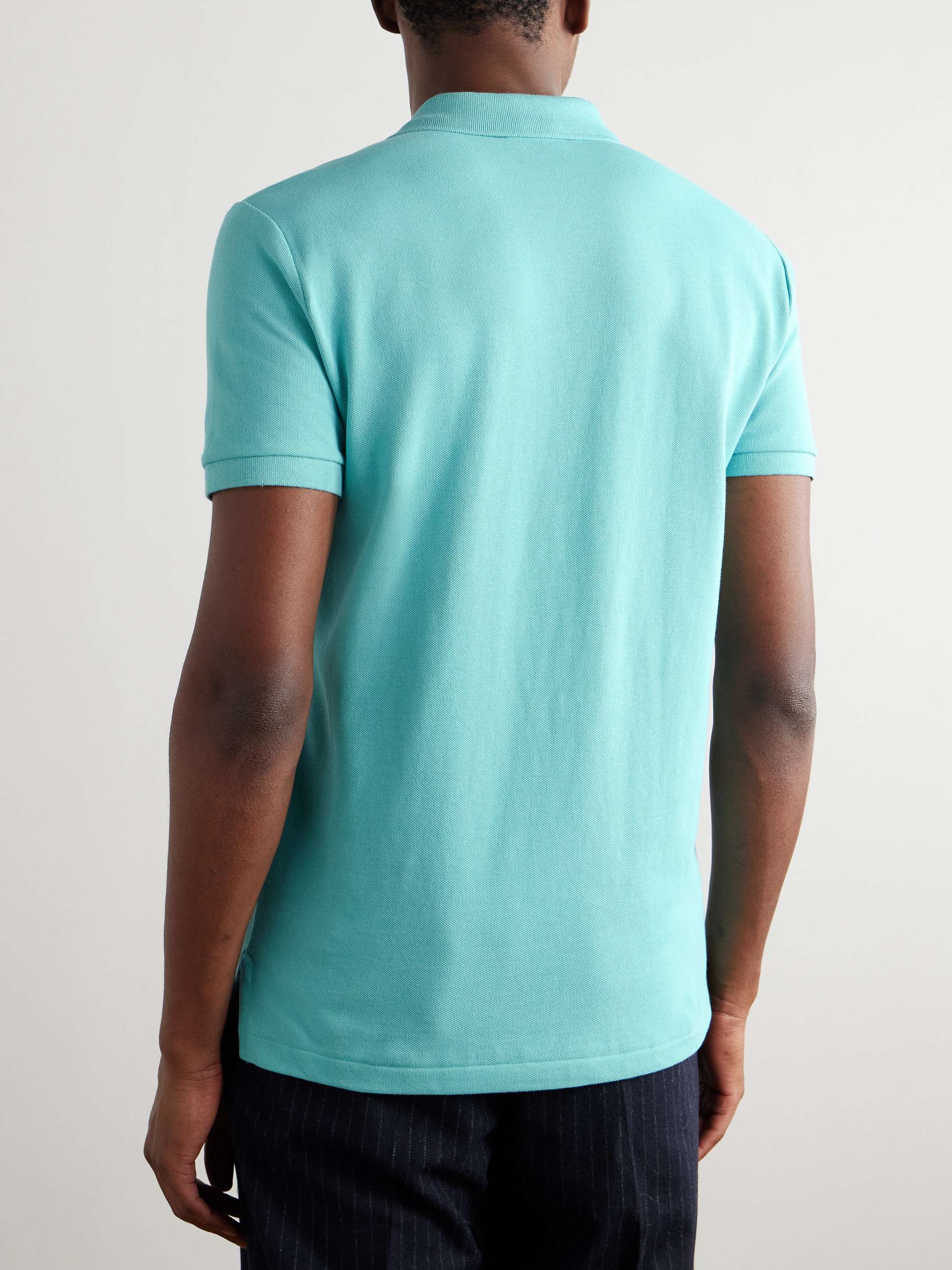 Slim-Fit Logo-Embroidered Cotton-Piqué Polo Shirt view