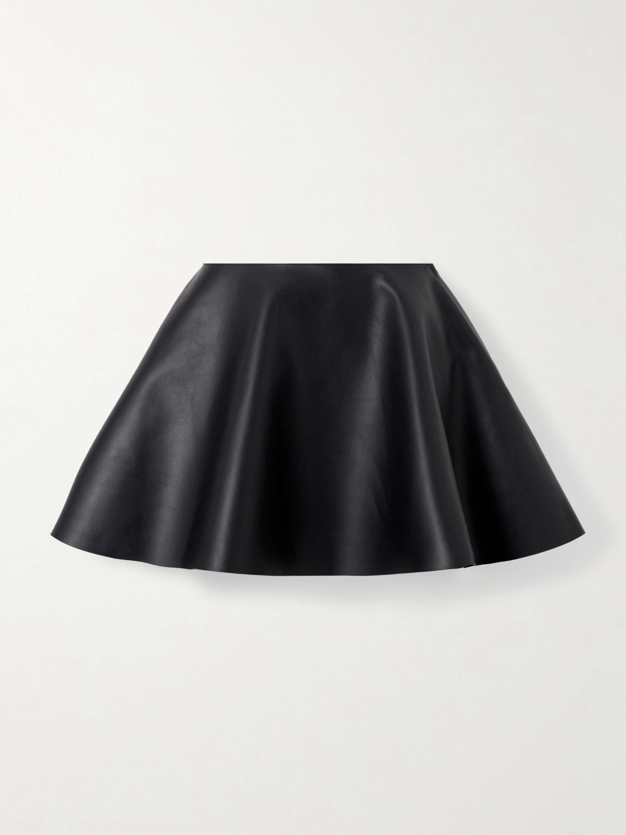 Leather mini skirt view