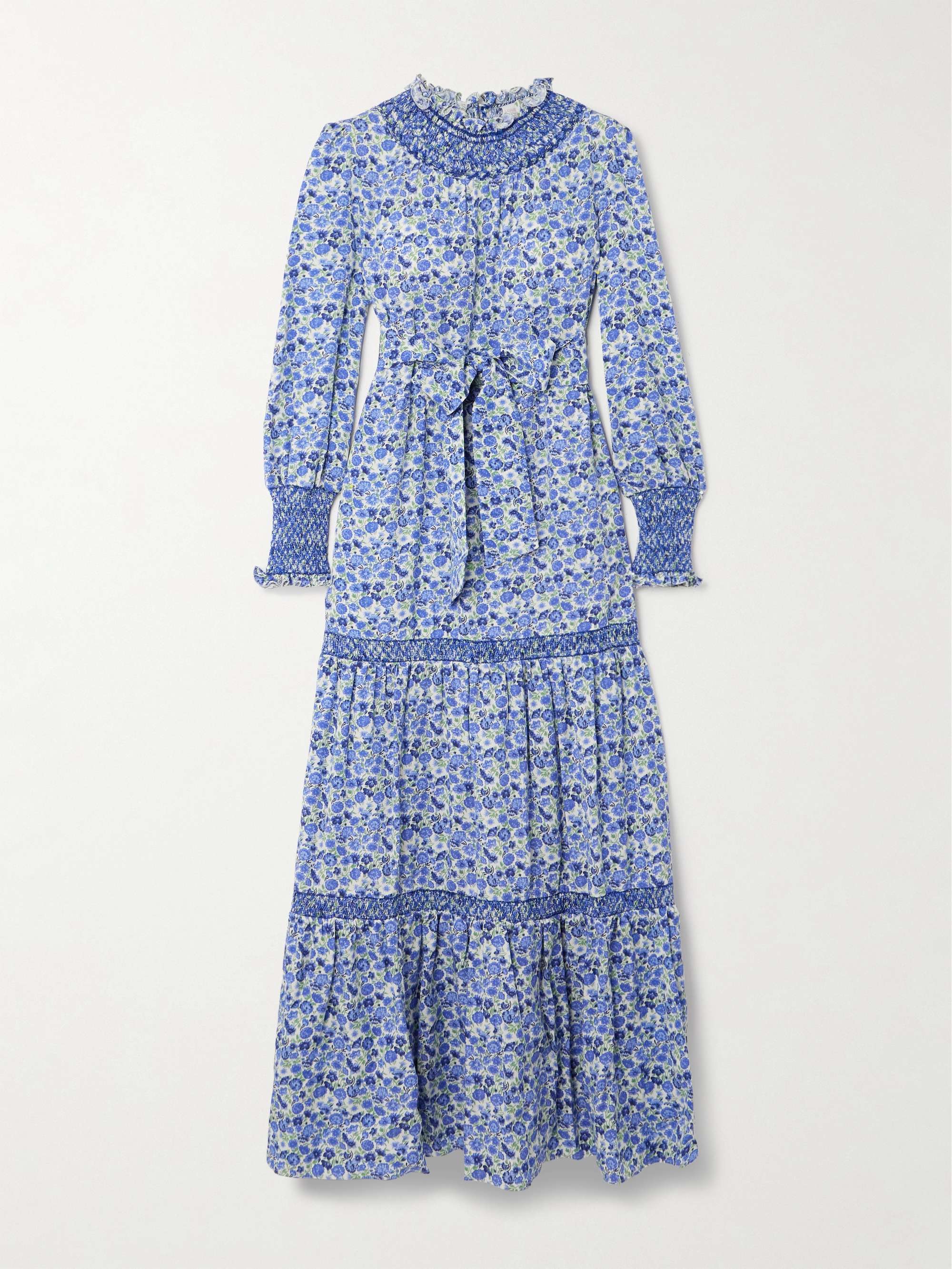 Loretta Reed tiered embroidered Lyocell maxi dress view