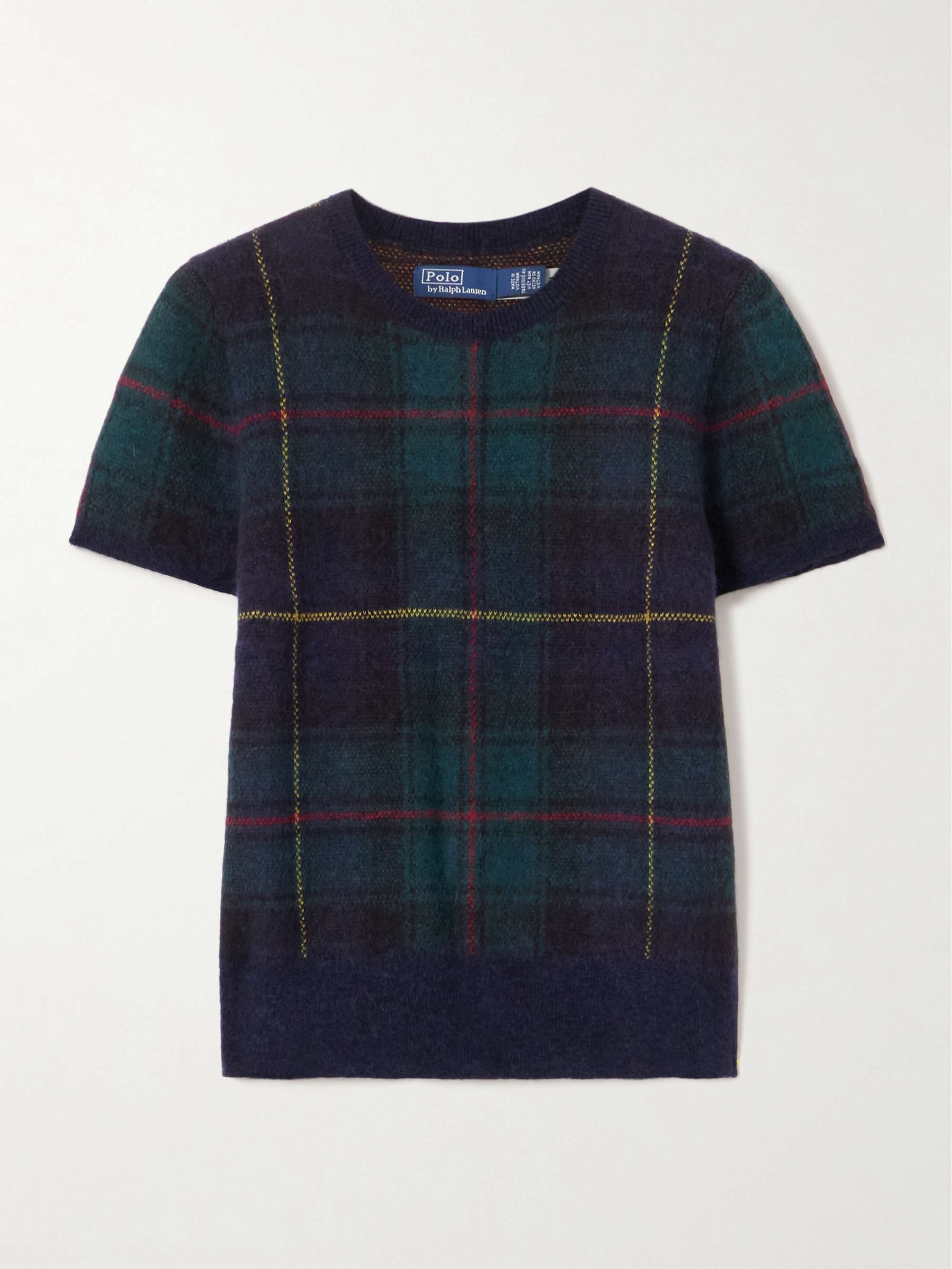 Checked knit sweater view