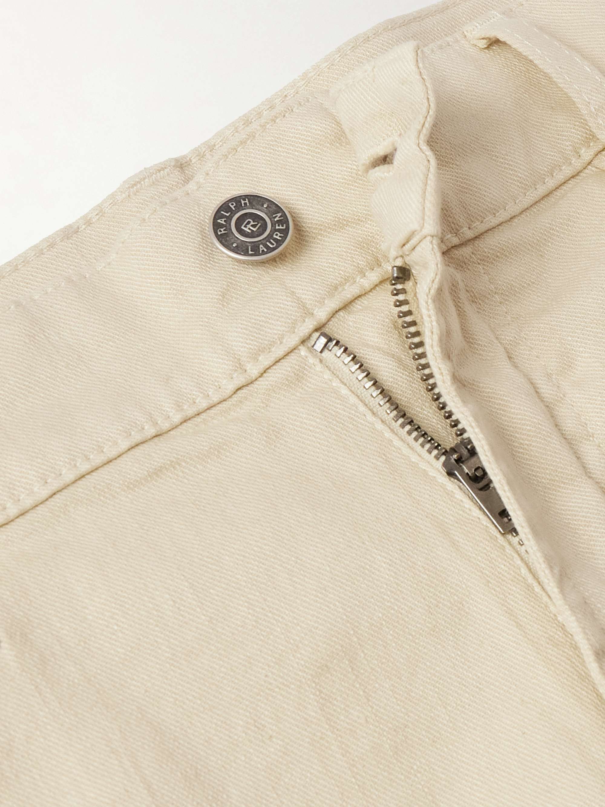 Slim-Leg Twill Trousers view