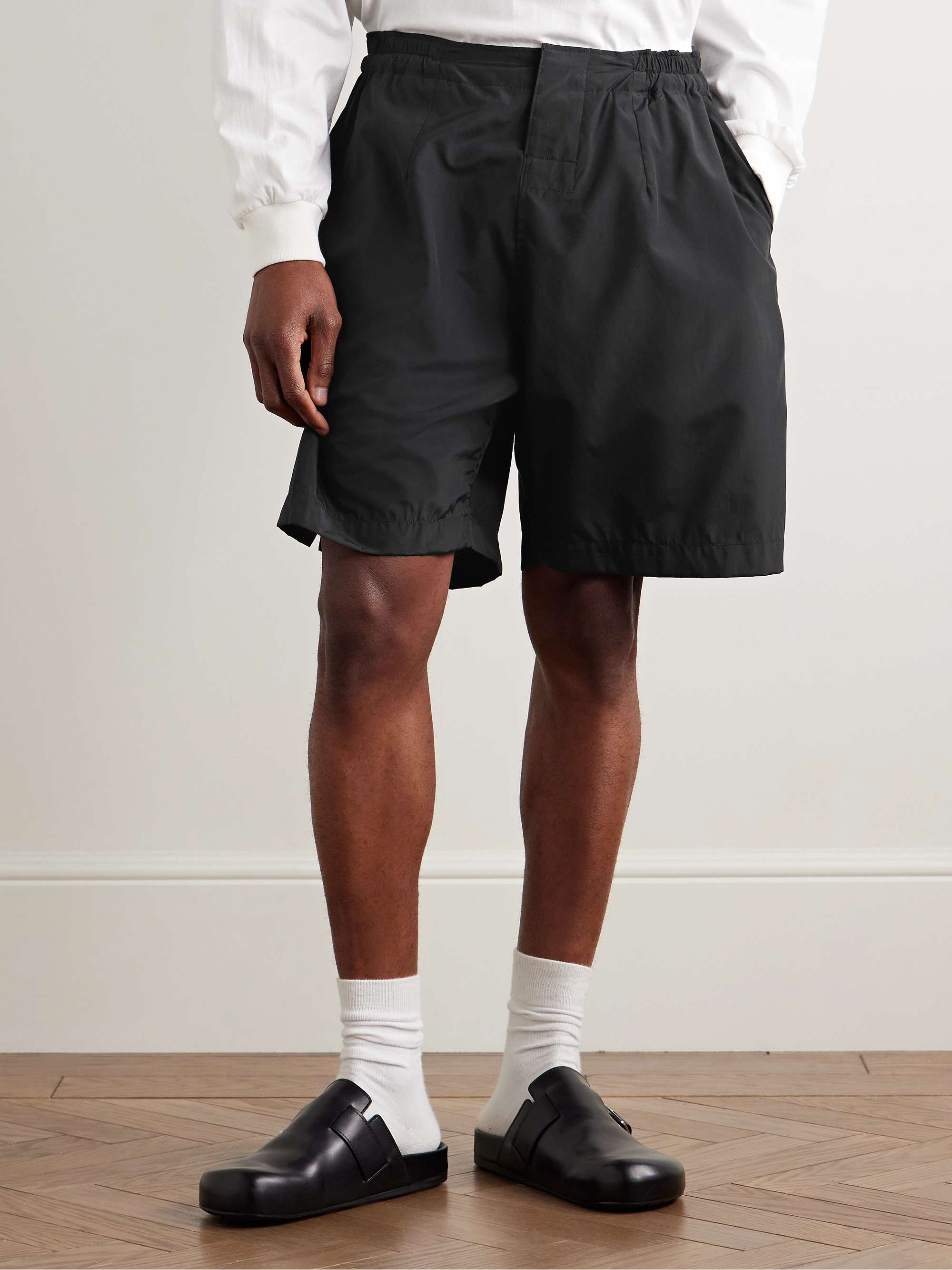 Trainer Straight-Leg Silk-Blend Shell Shorts view