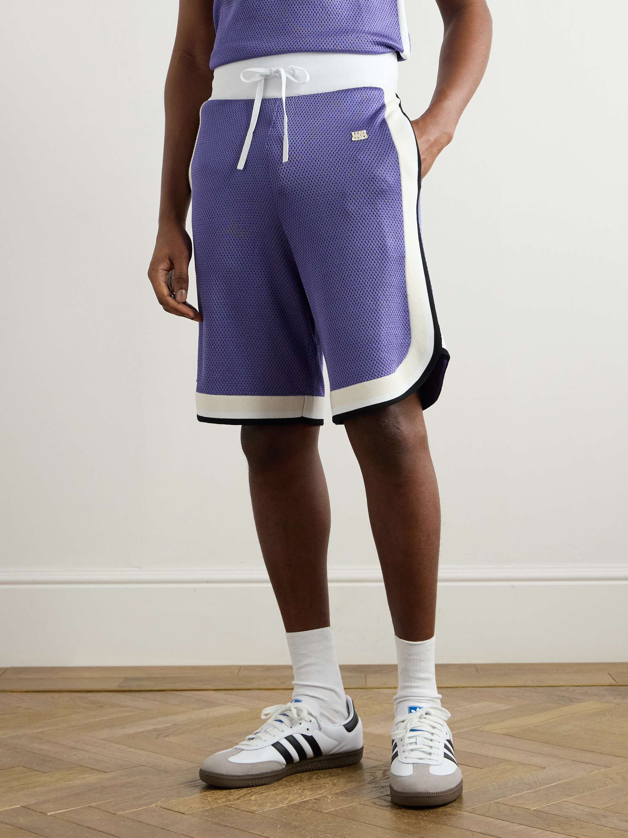 Rio Straight-Leg Logo-Appliquéd Knitted Drawstring Shorts view