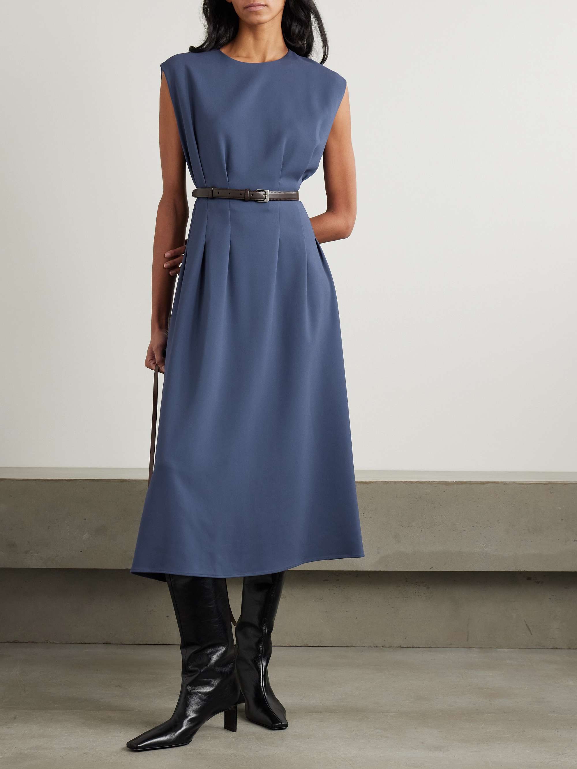 Delma pleated cady midi dress view