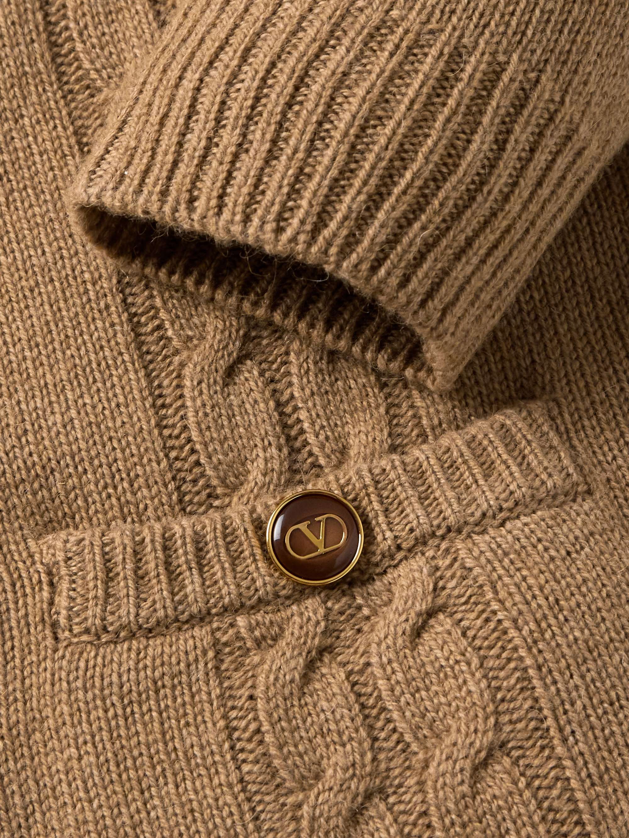 Cable-Knit Wool Cardigan view