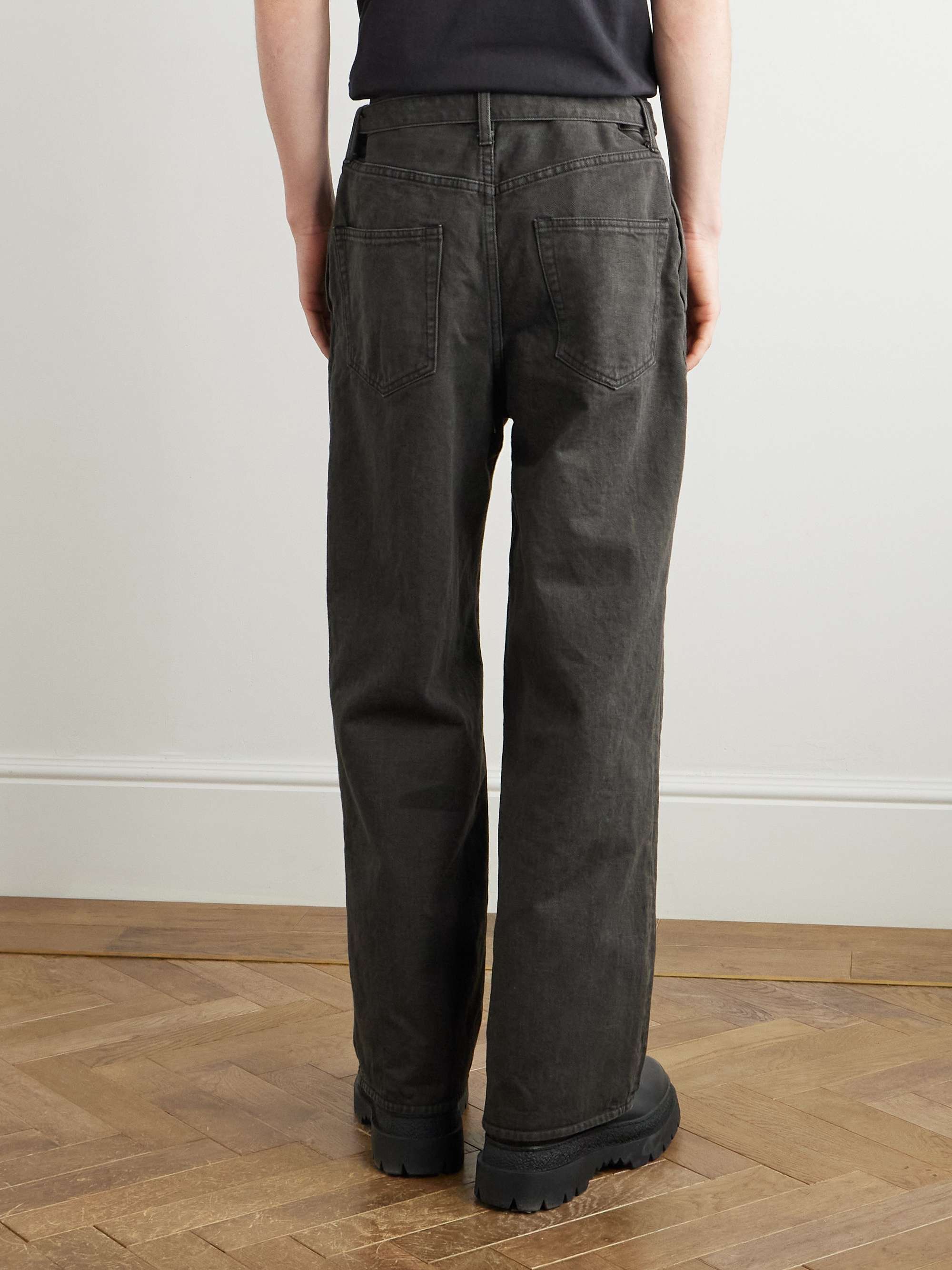 Wide-Leg Belted Jeans view