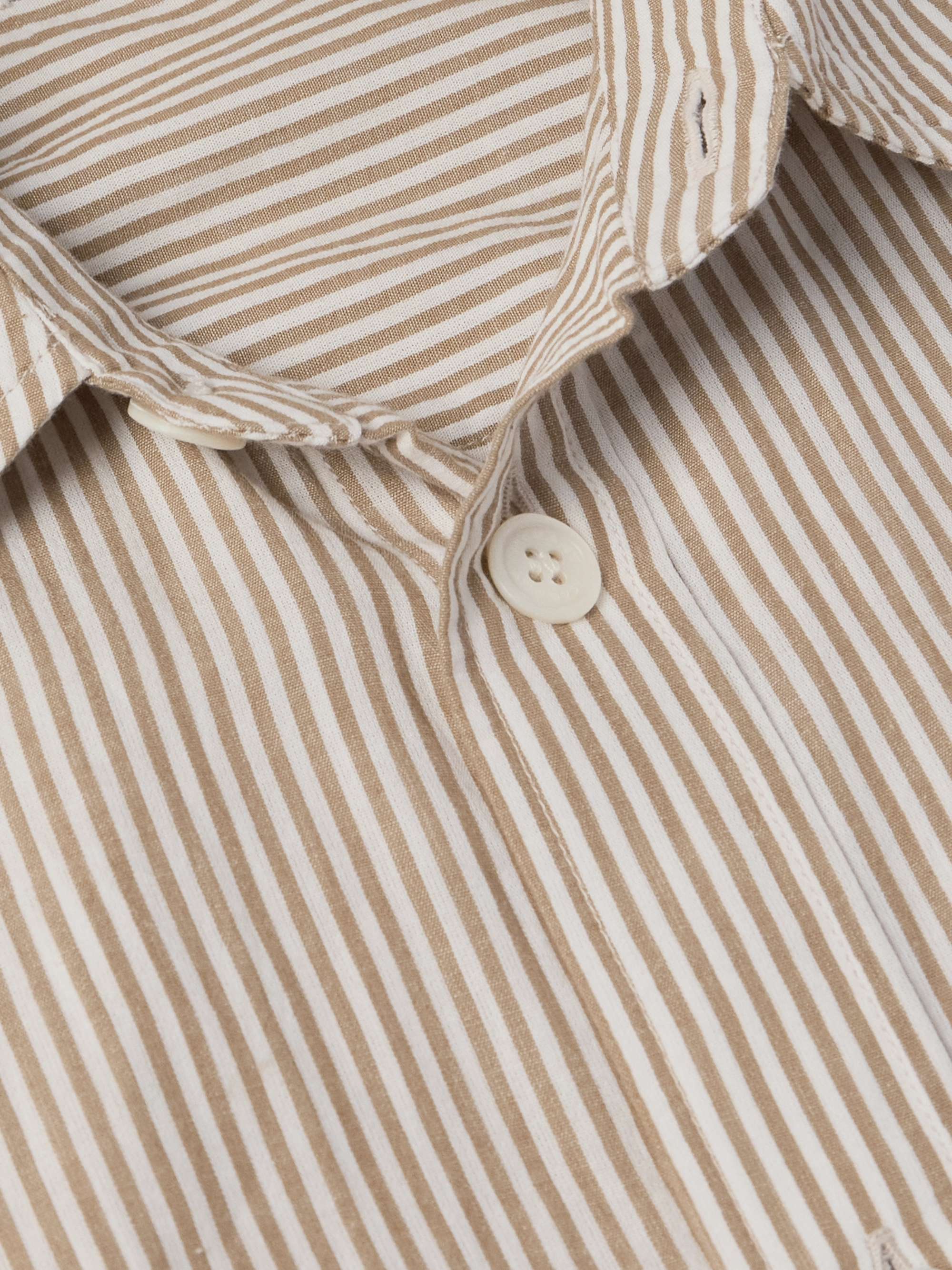 Labilio Logo-Embroidered Striped Cotton-Poplin Shirt view