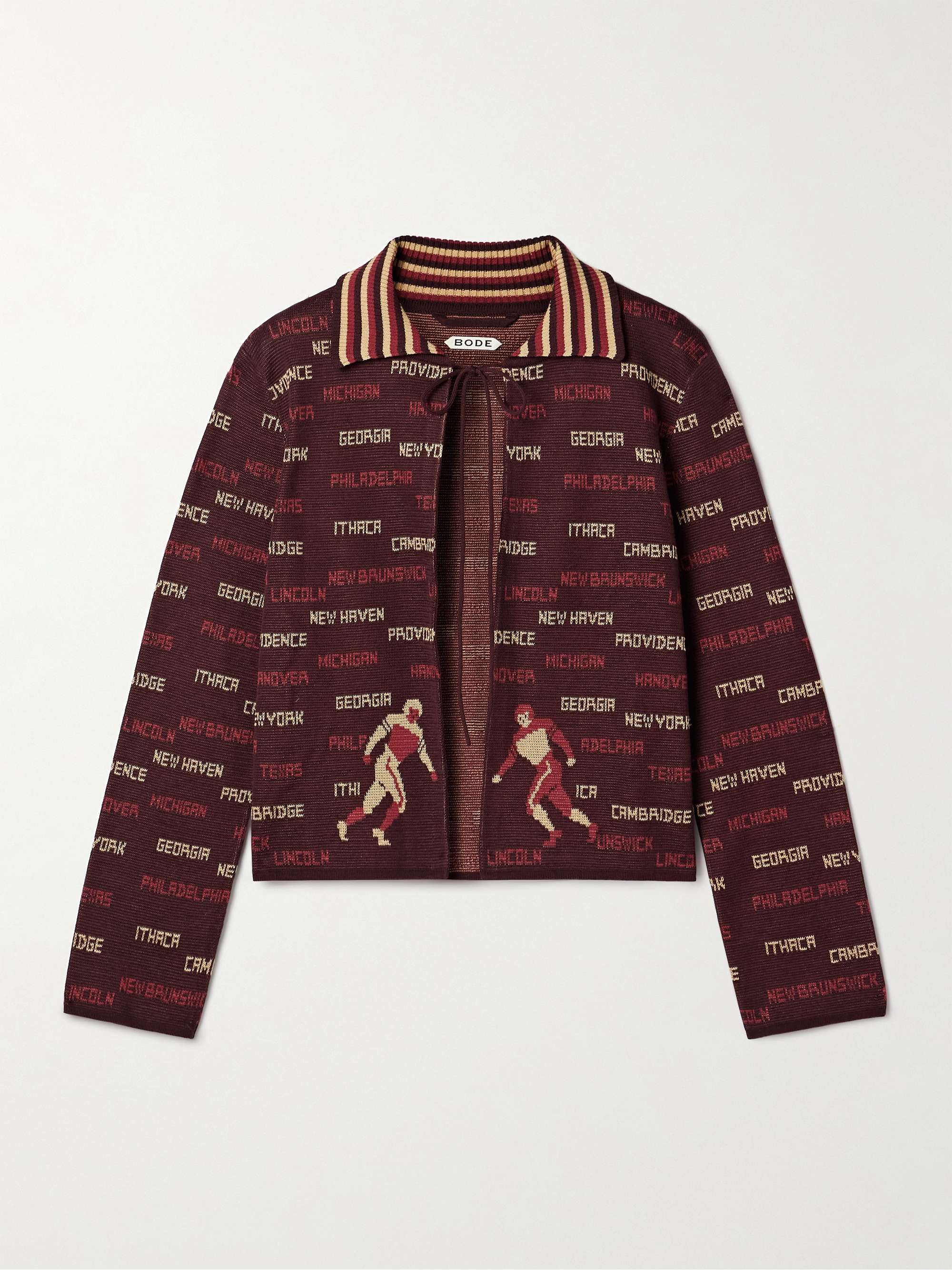 Gridiron cotton-jacquard cardigan view