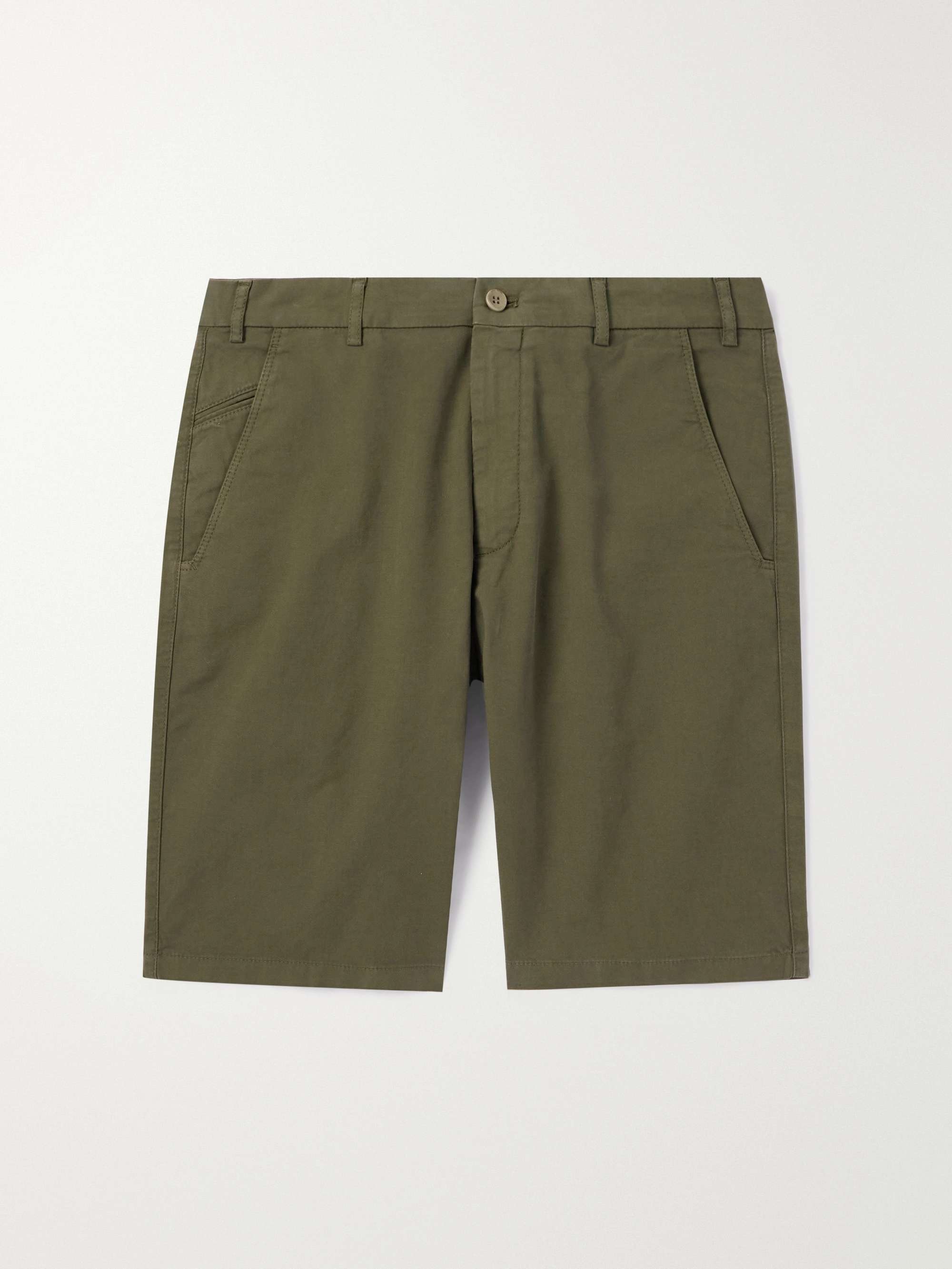 Slim-Fit Cotton-Blend Bermuda Shorts view