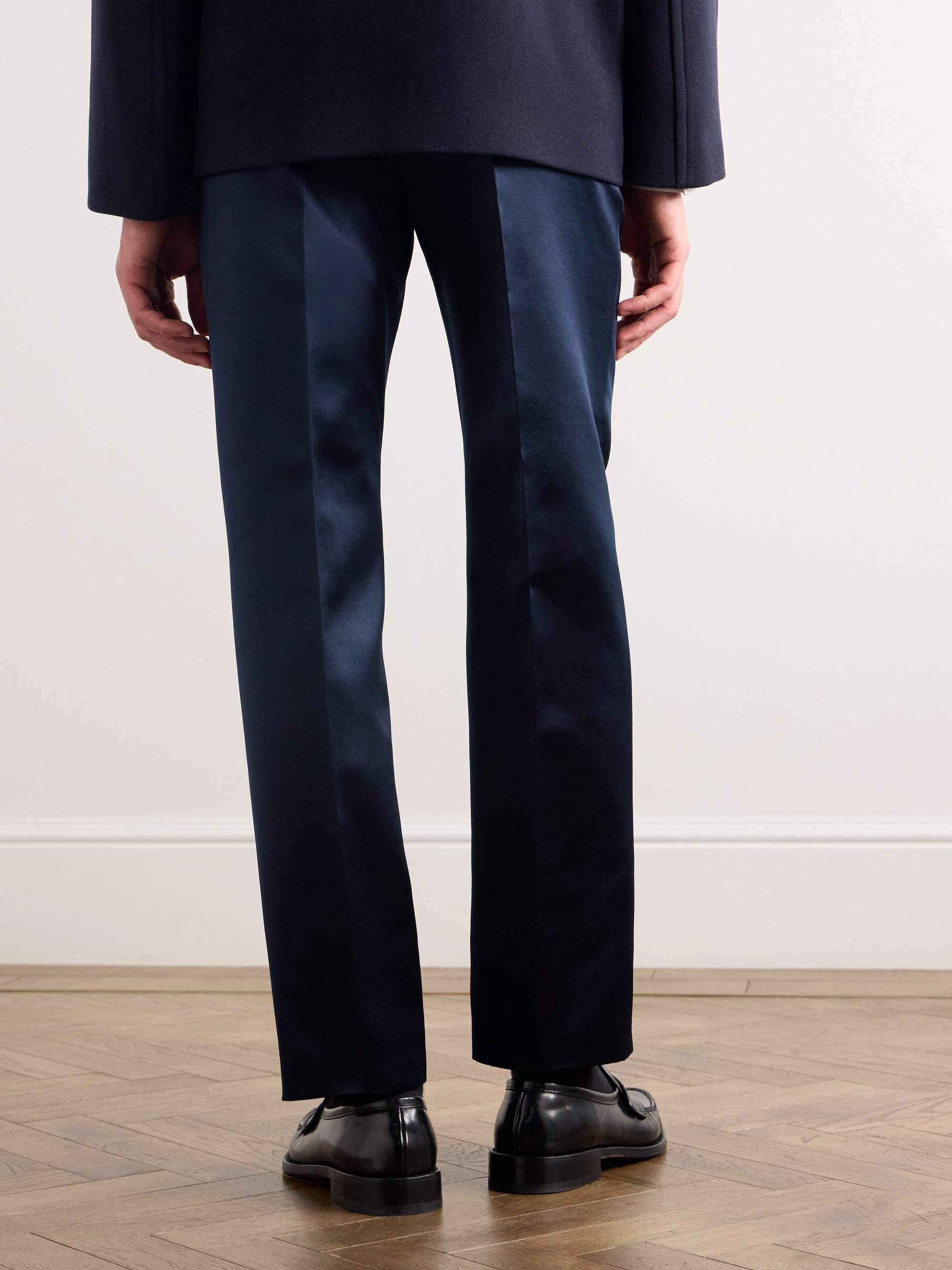 Tapered Silk-Satin Trousers view