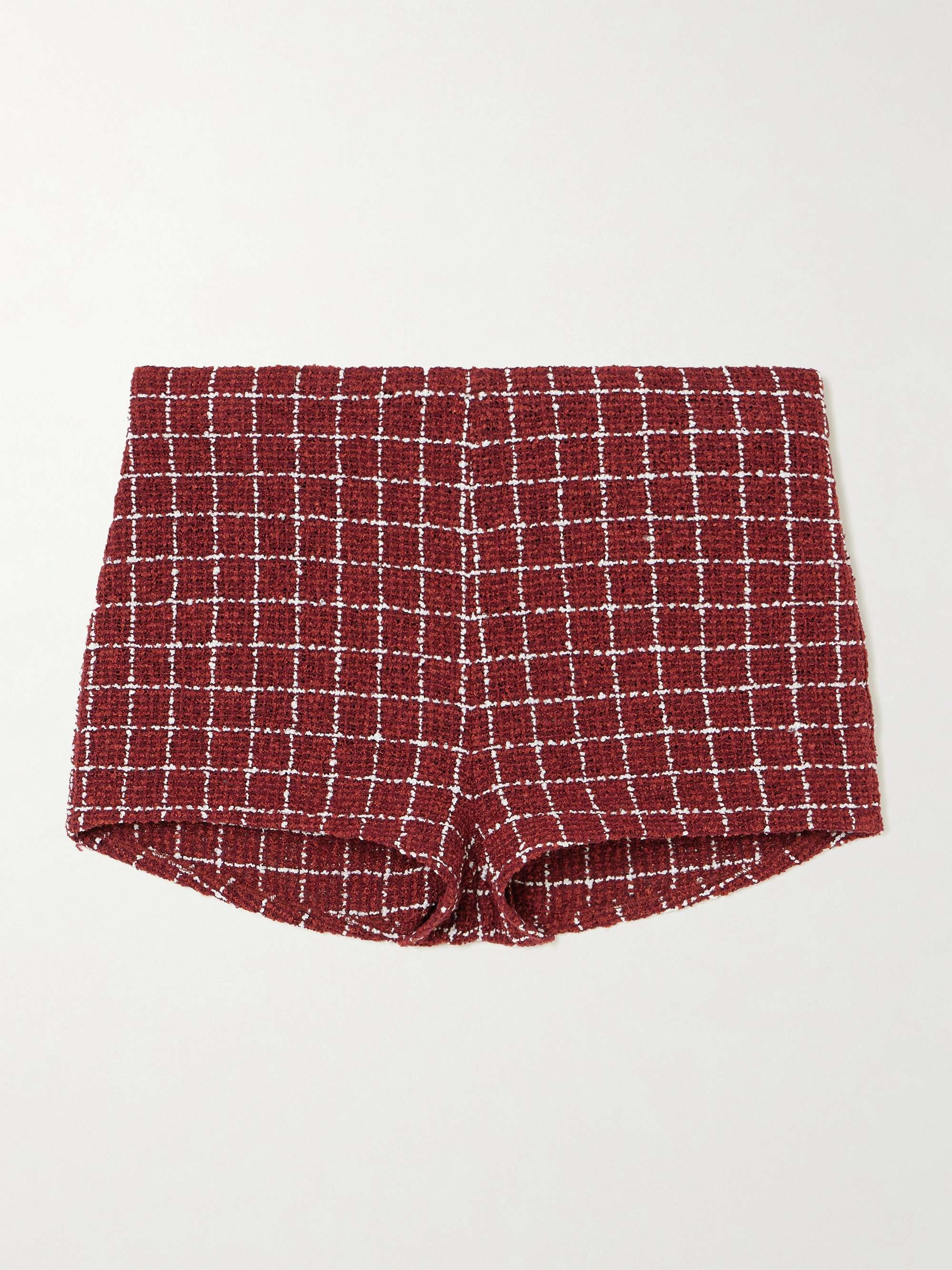 Madeline checked bouclé-tweed shorts view