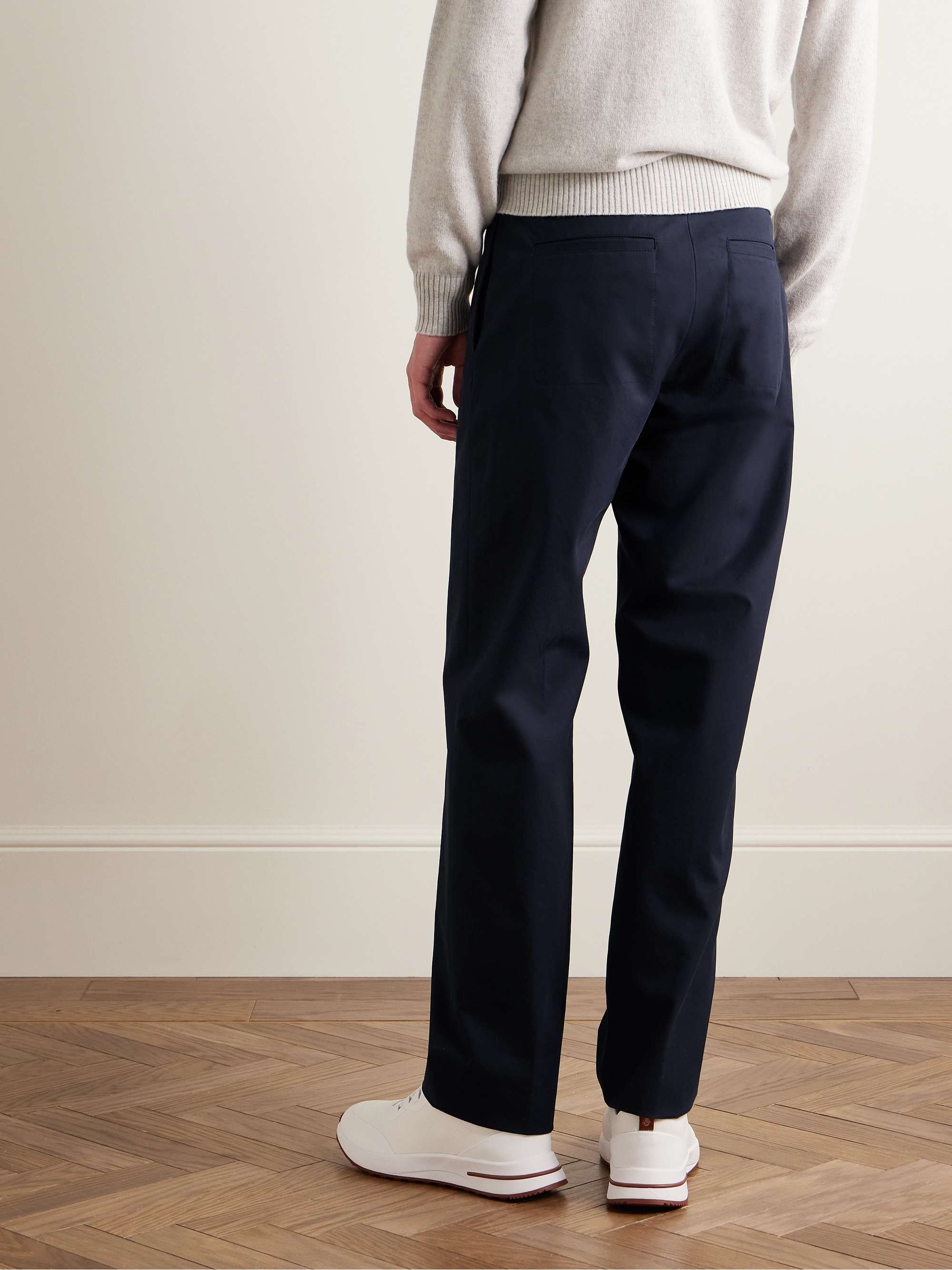 Merse Straight-Leg Cotton-Gabardine Trousers view