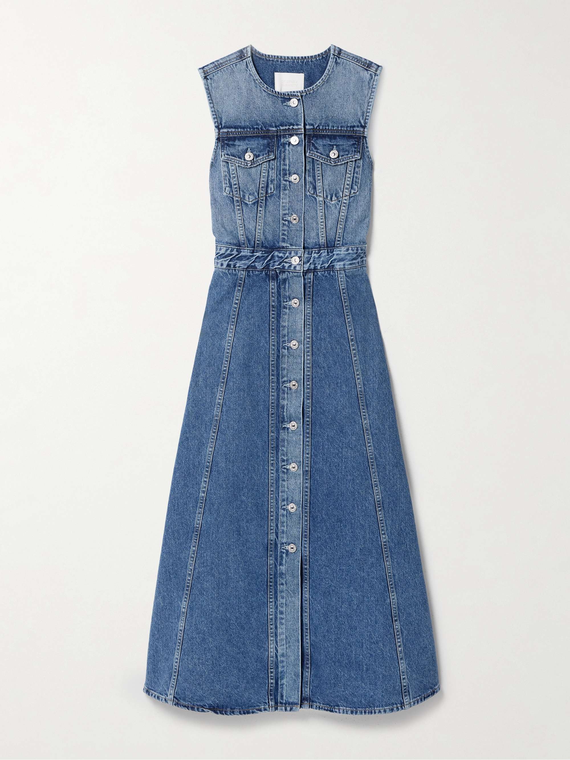 Idalene organic denim midi shirt dress view