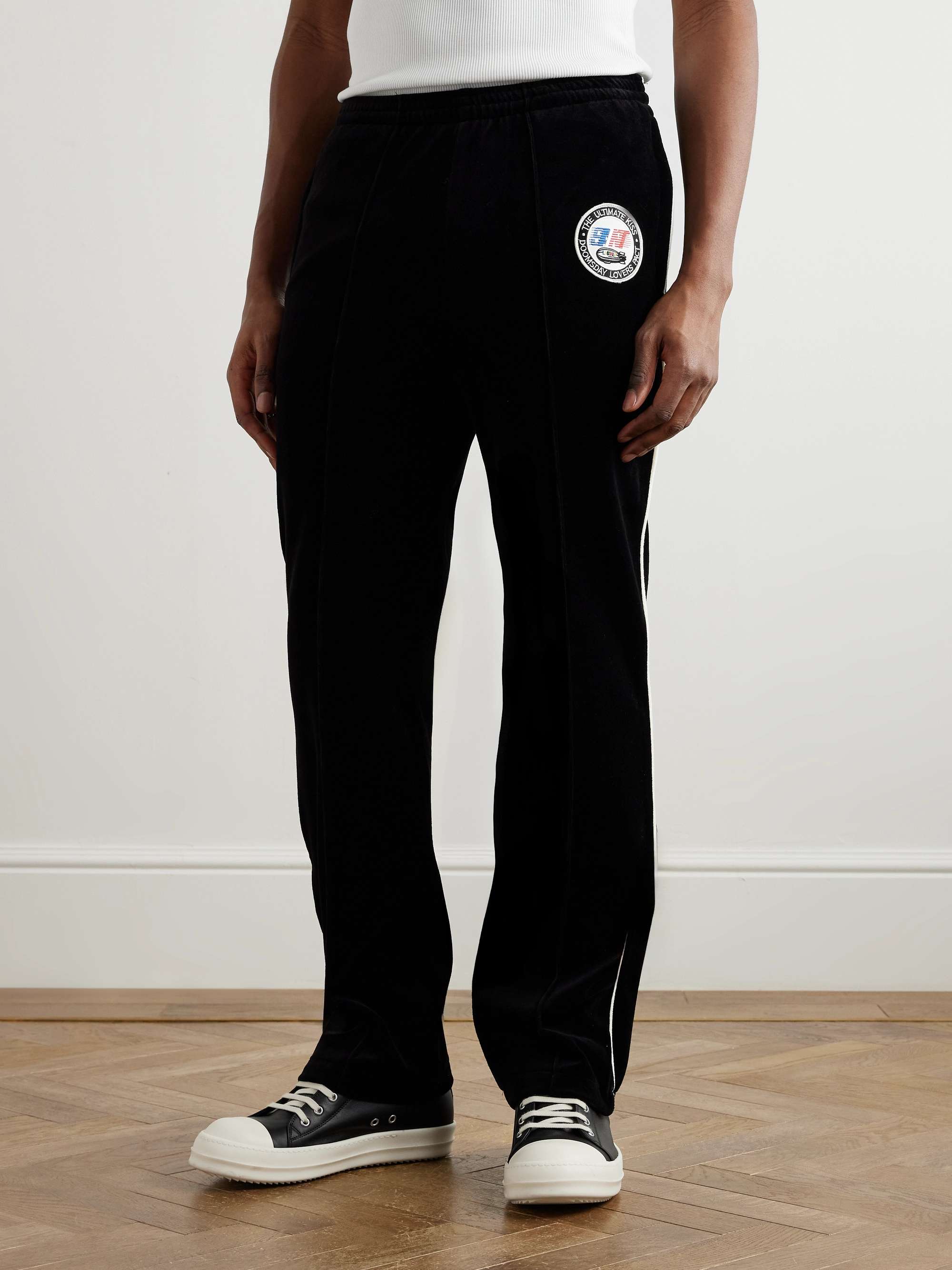 + Lastman Bootcut Cotton-Blend Velour Track Pants view