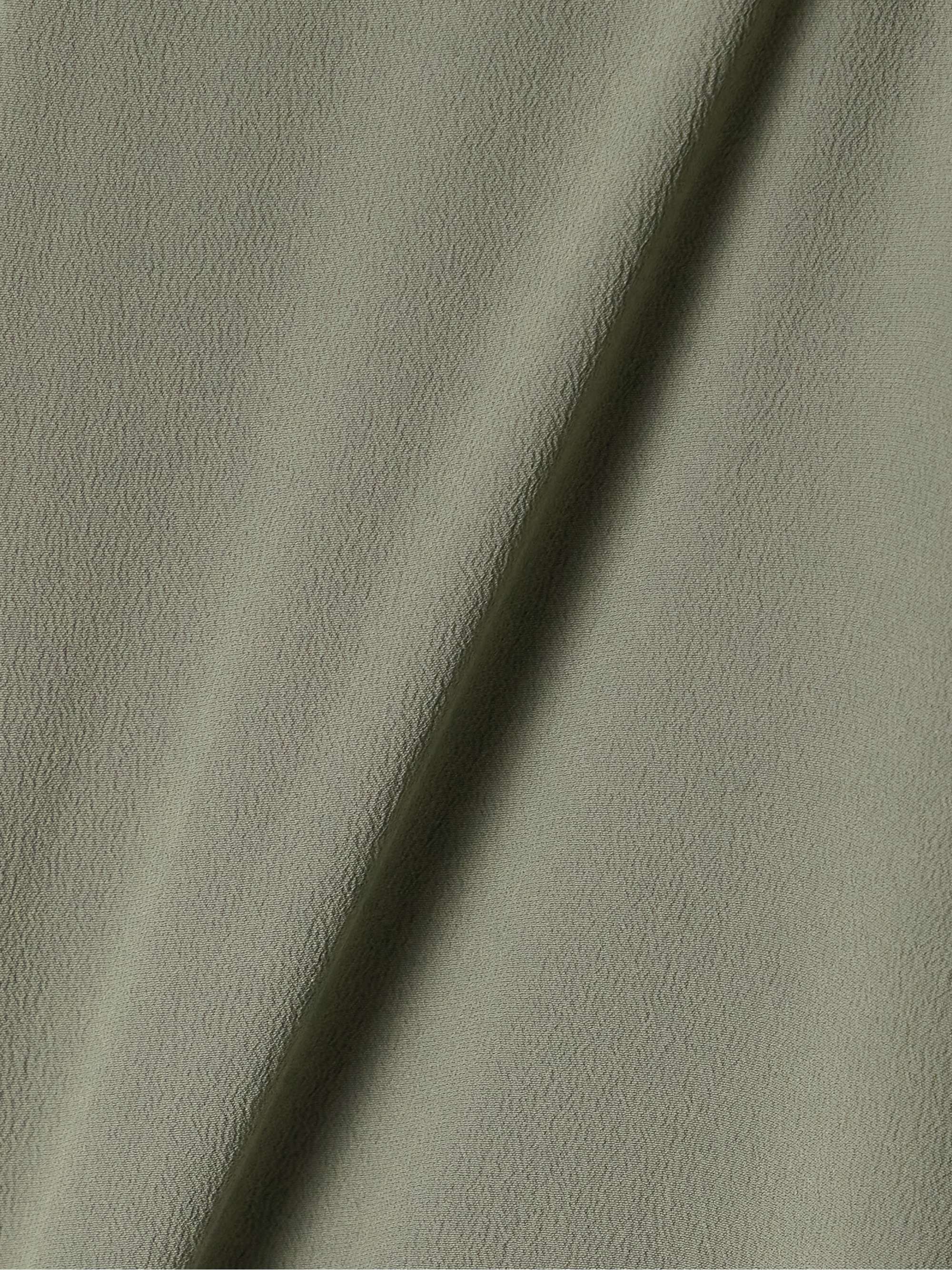 Draped crepe midi wrap dress view