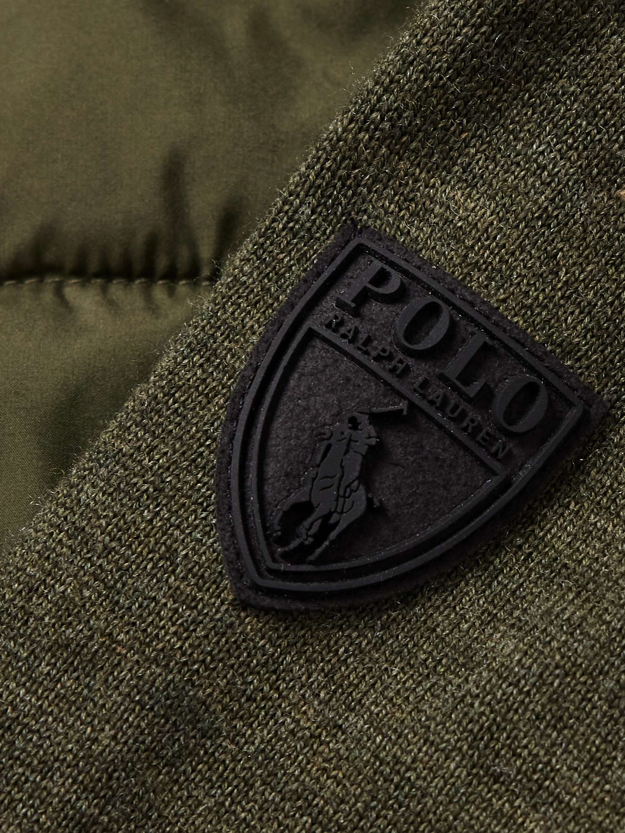 Quilted Shell and Logo-Appliquéd Wool Jacket view