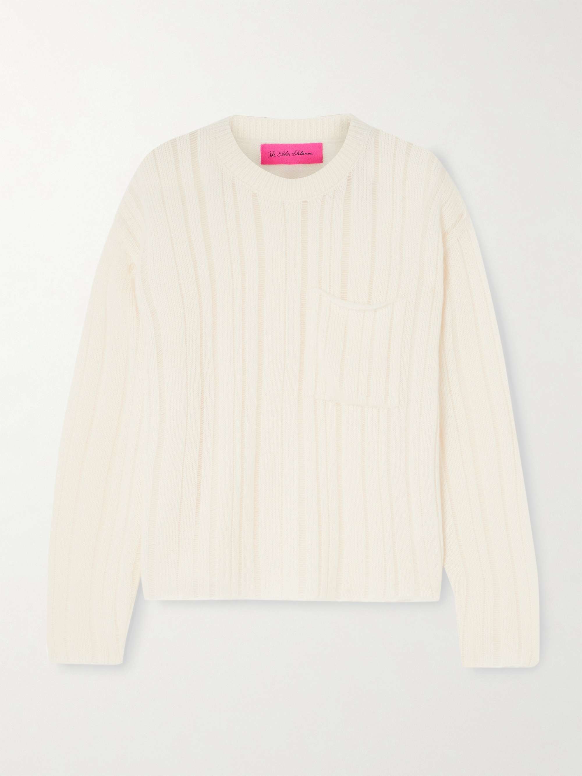 Nimbus Solids ribbed cashmere and cotton-blend sweater view